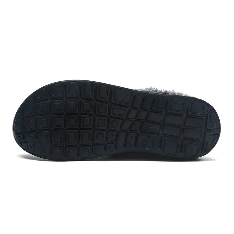 Men Fur Slippers Warm Fuzzy Plush Garden Clogs Mules