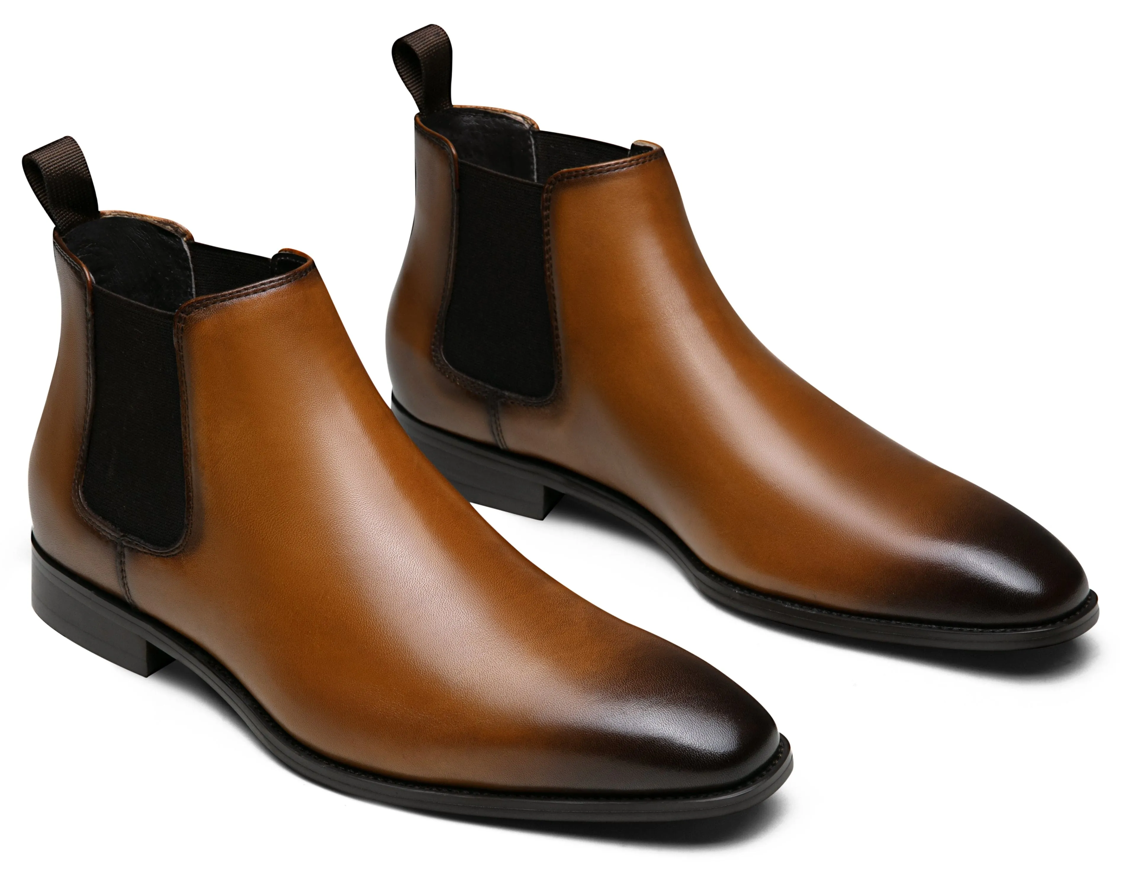 Men's Polished Leather Chelsea Dress Boot | JOUSEN