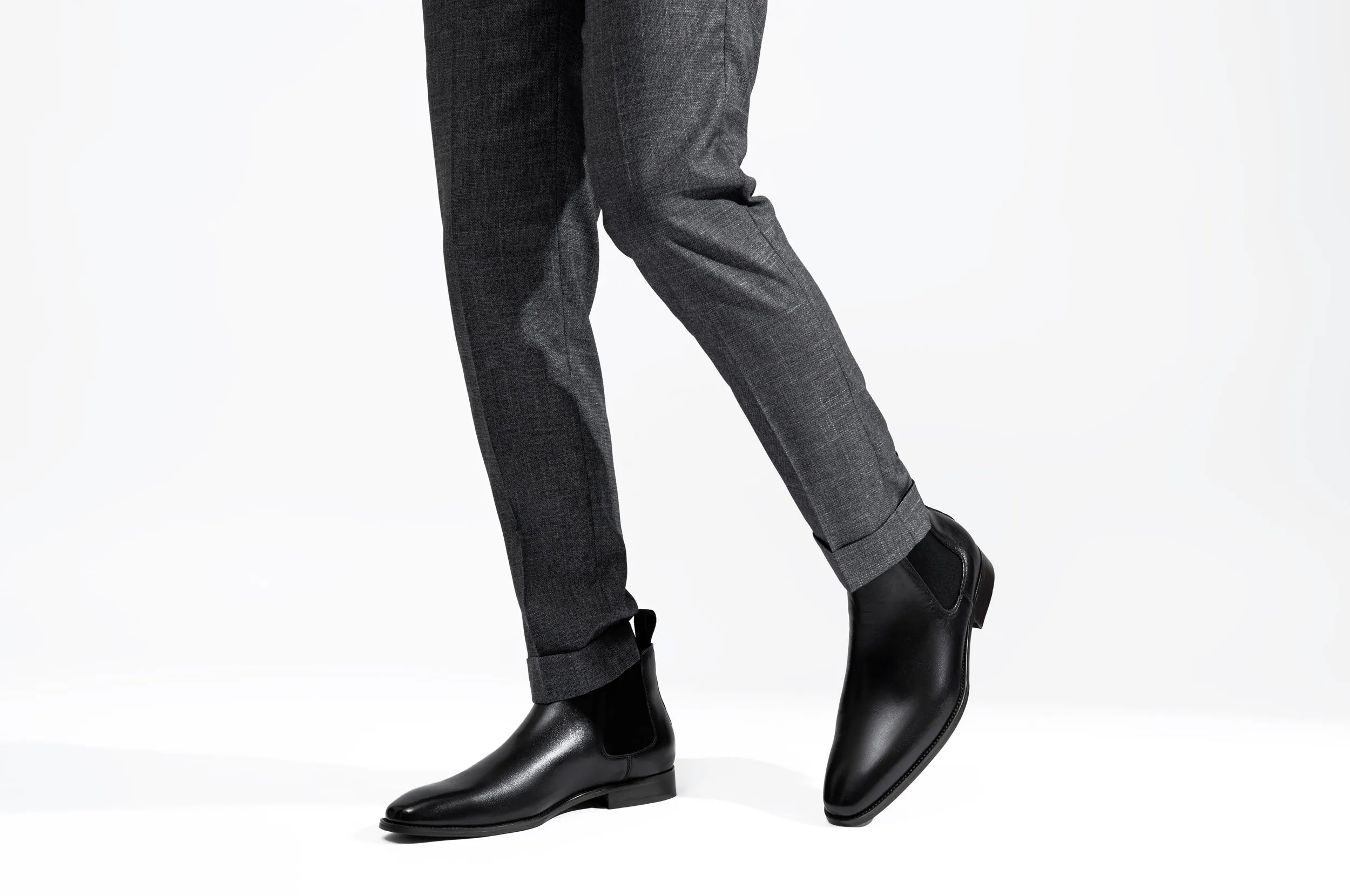Men's Polished Leather Chelsea Dress Boot | JOUSEN