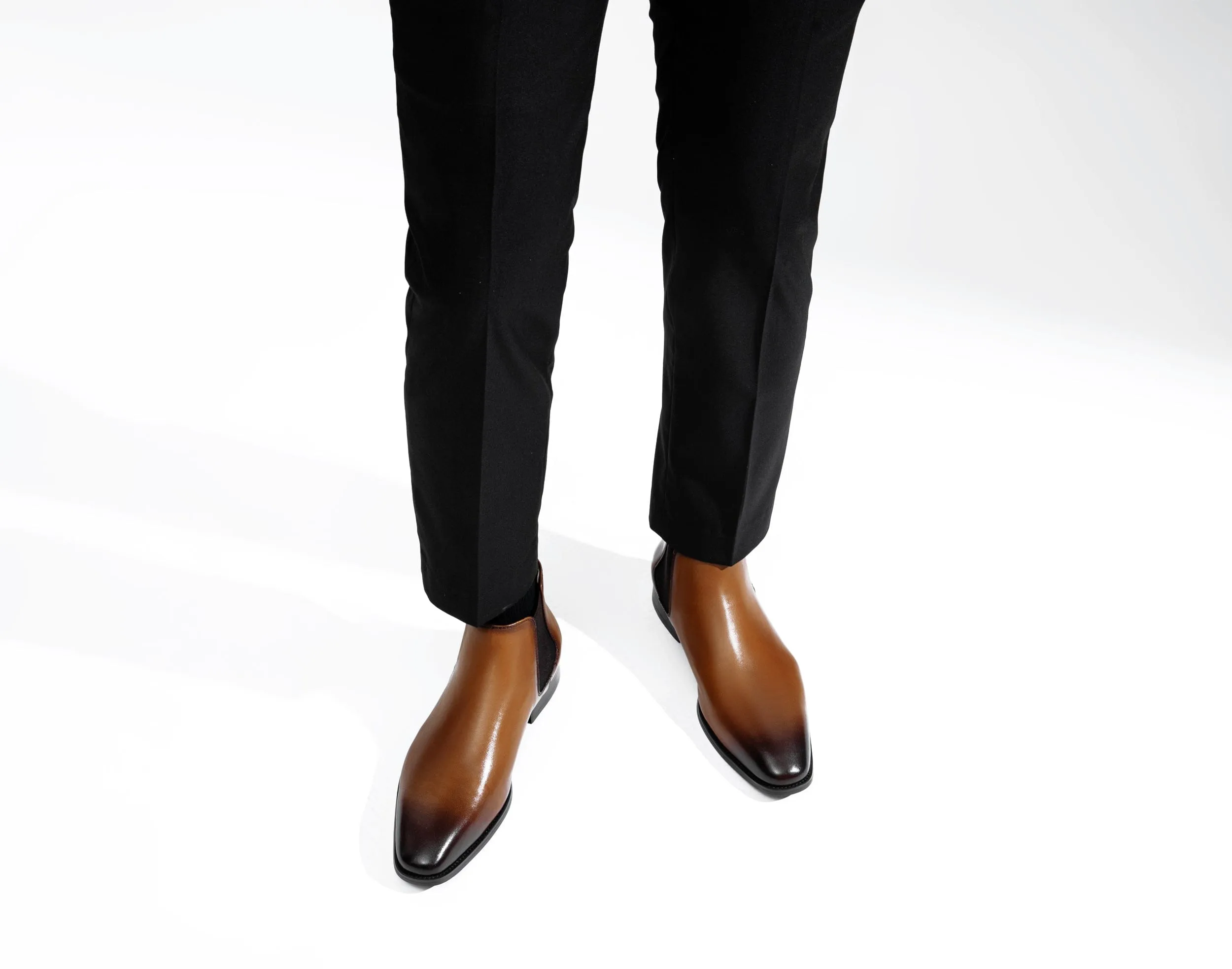 Men's Polished Leather Chelsea Dress Boot | JOUSEN