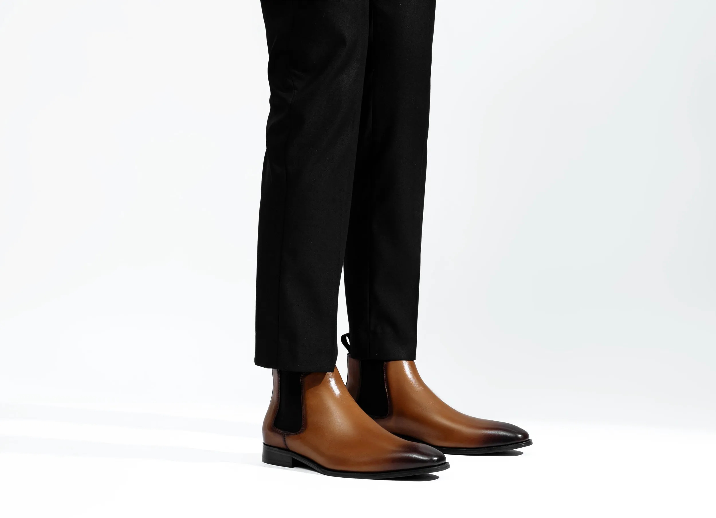 Men's Polished Leather Chelsea Dress Boot | JOUSEN