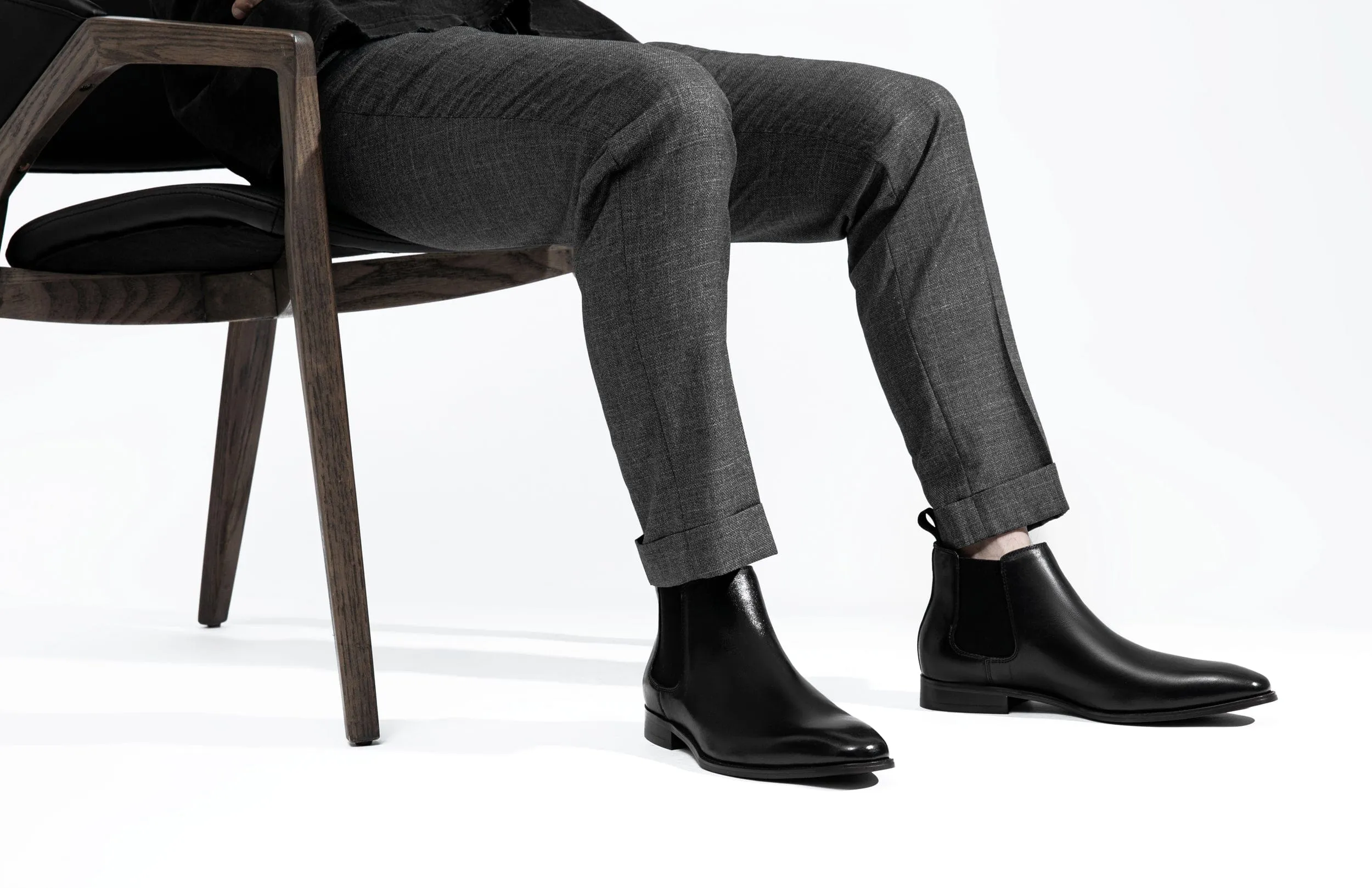 Men's Polished Leather Chelsea Dress Boot | JOUSEN