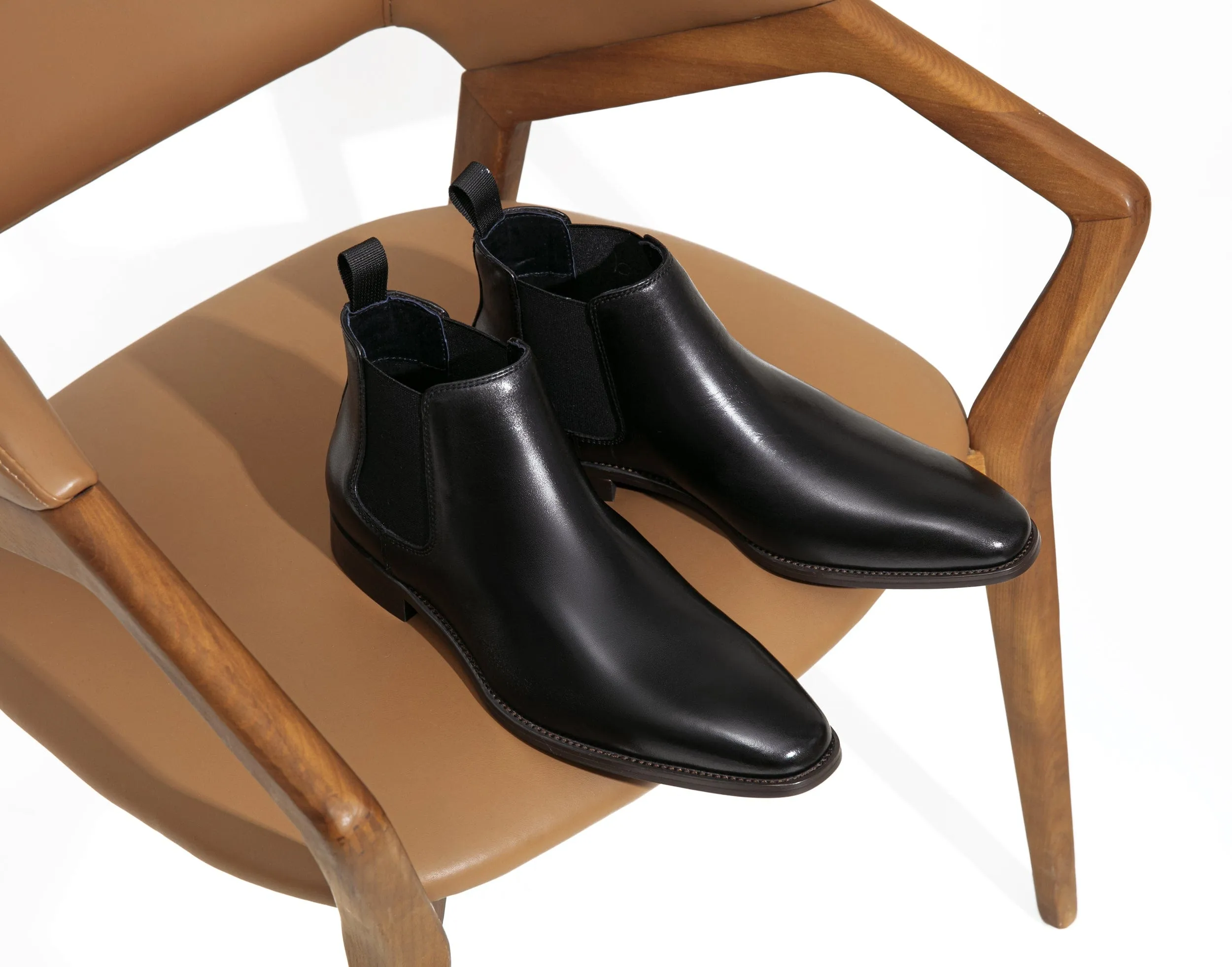 Men's Polished Leather Chelsea Dress Boot | JOUSEN