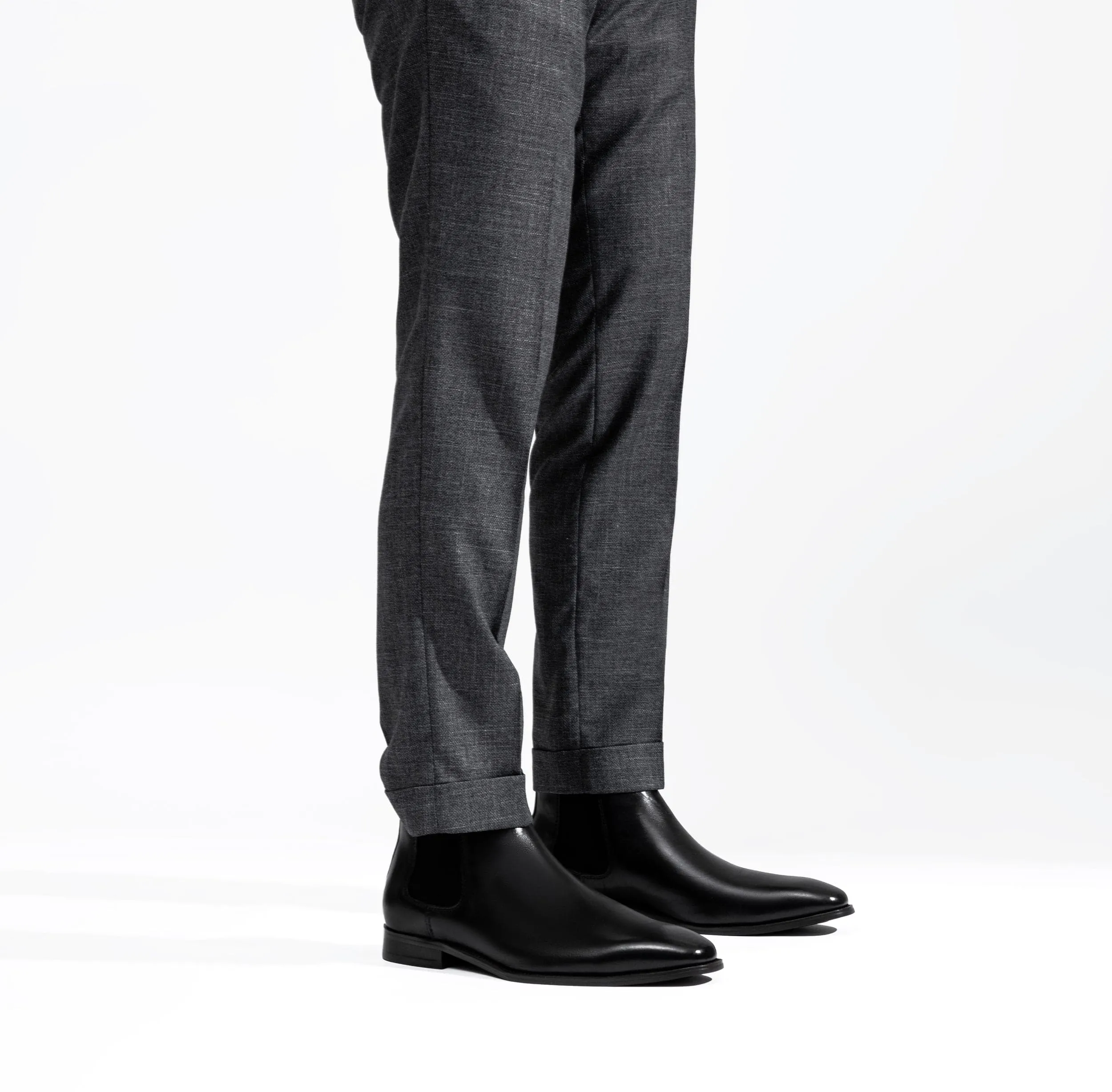 Men's Polished Leather Chelsea Dress Boot | JOUSEN