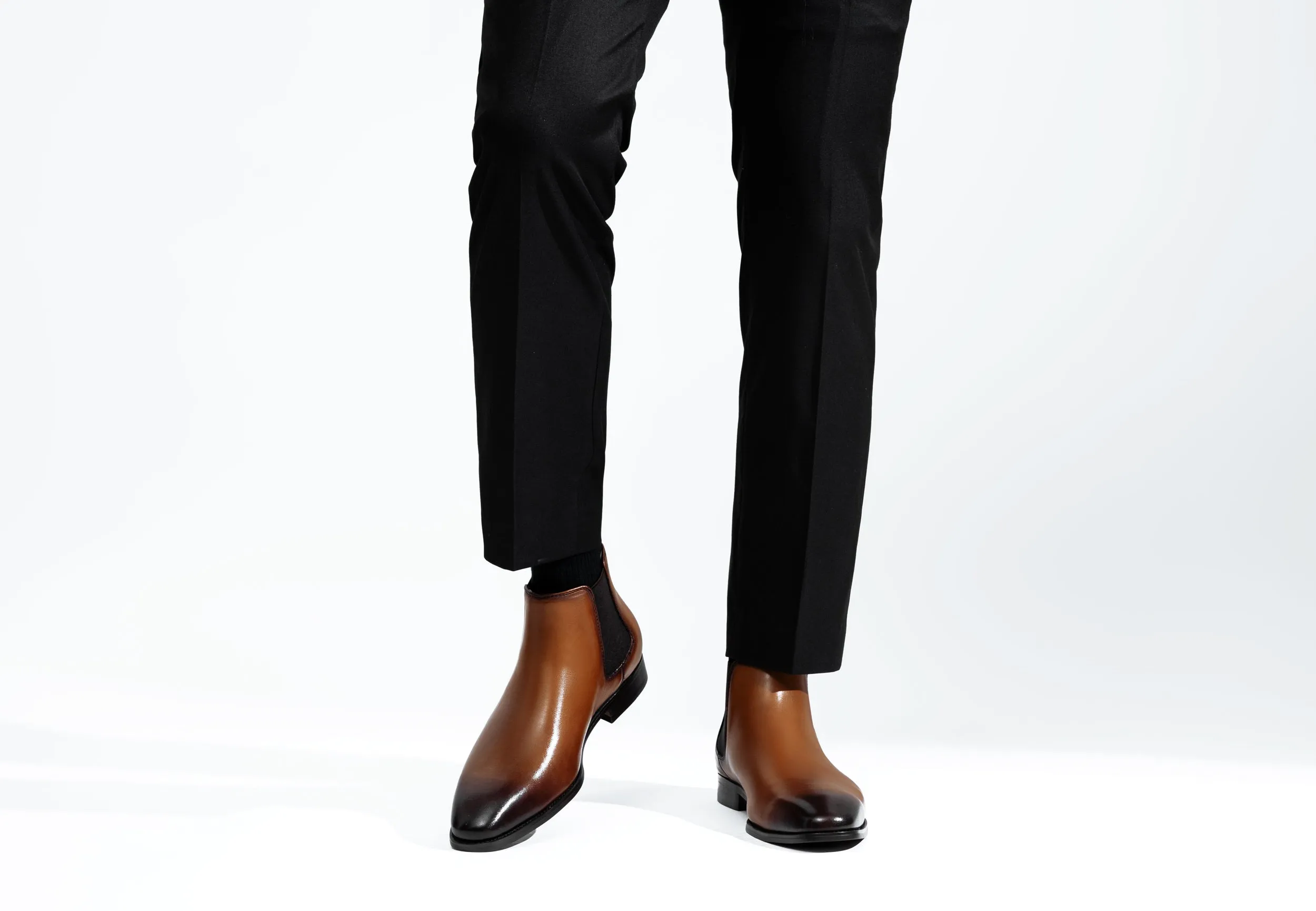 Men's Polished Leather Chelsea Dress Boot | JOUSEN