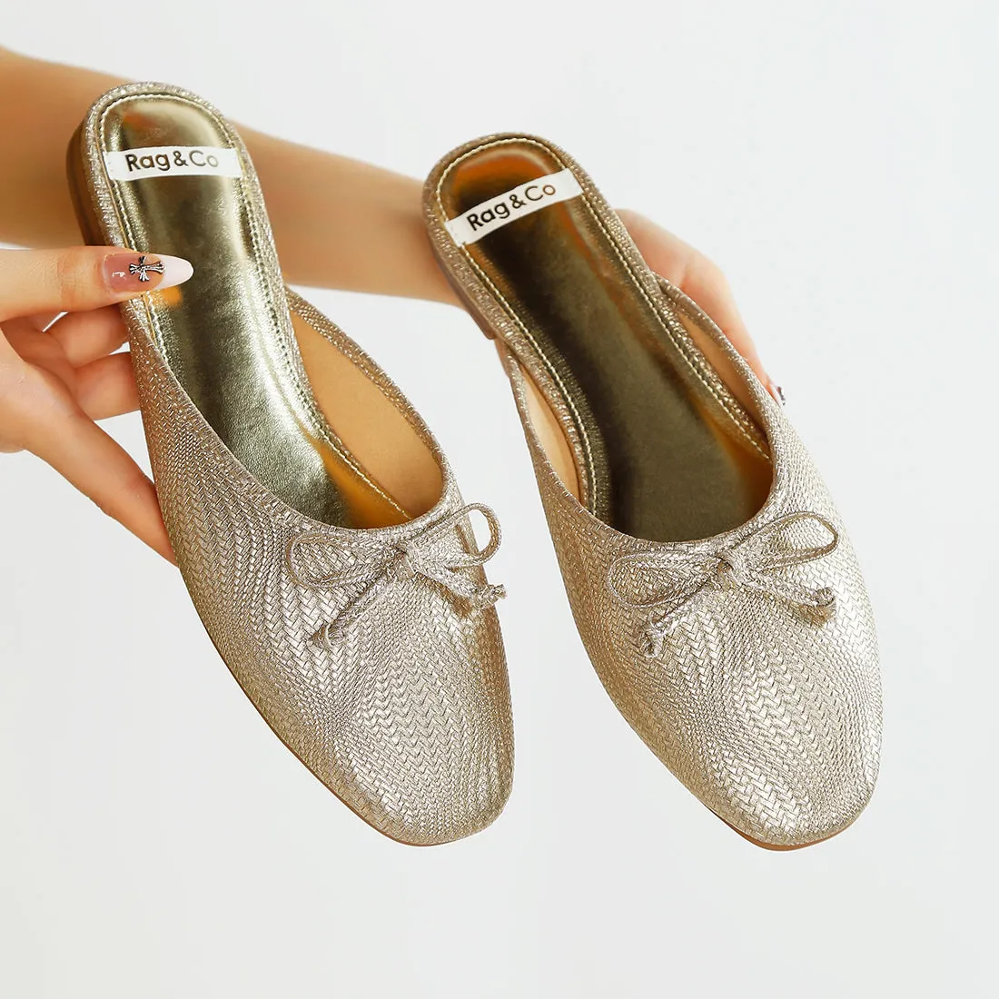 Party Bow Slip-On Mules
