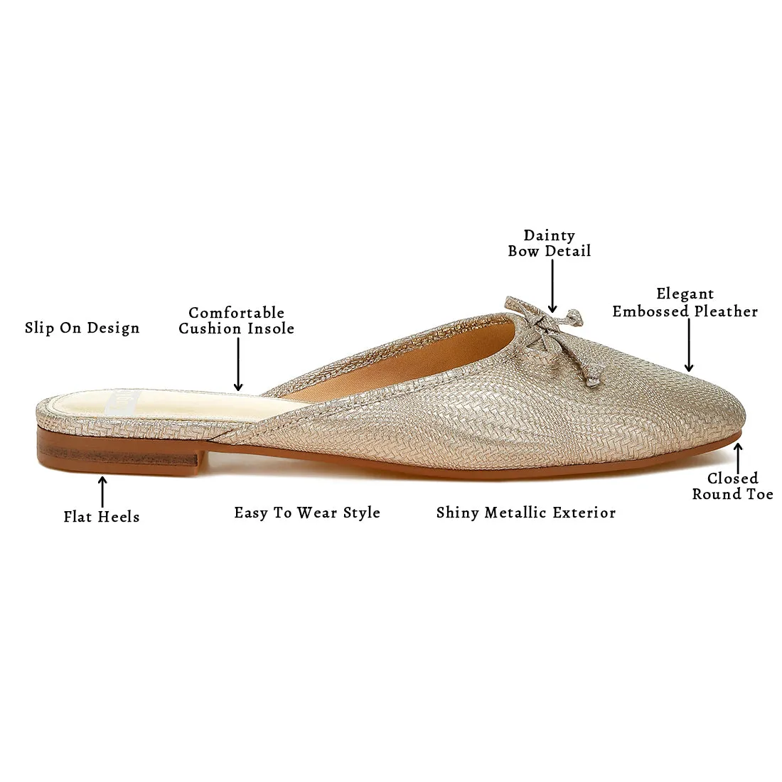 Party Bow Slip-On Mules