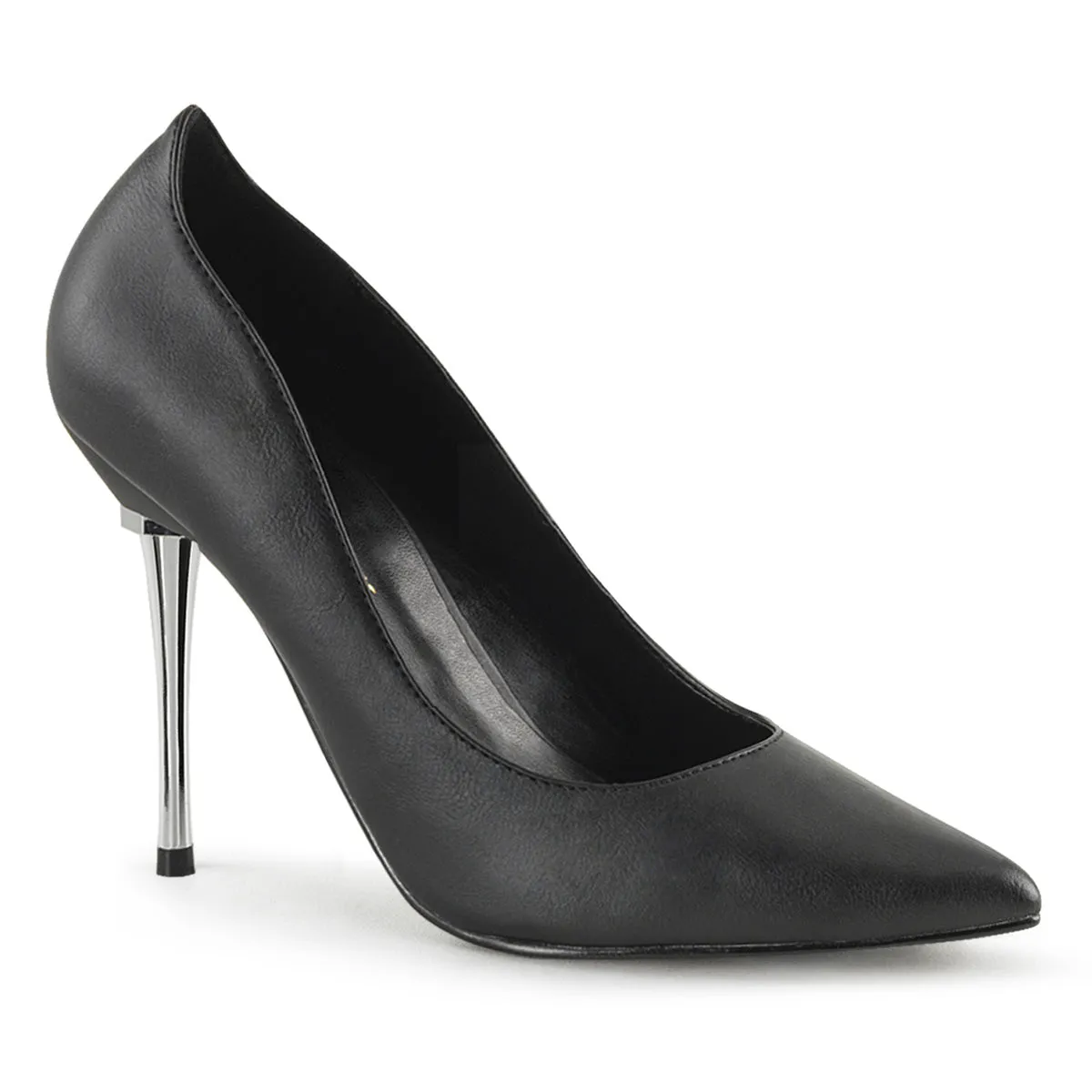 PLEASER APPEAL-20 BLK FAUX LEATHER