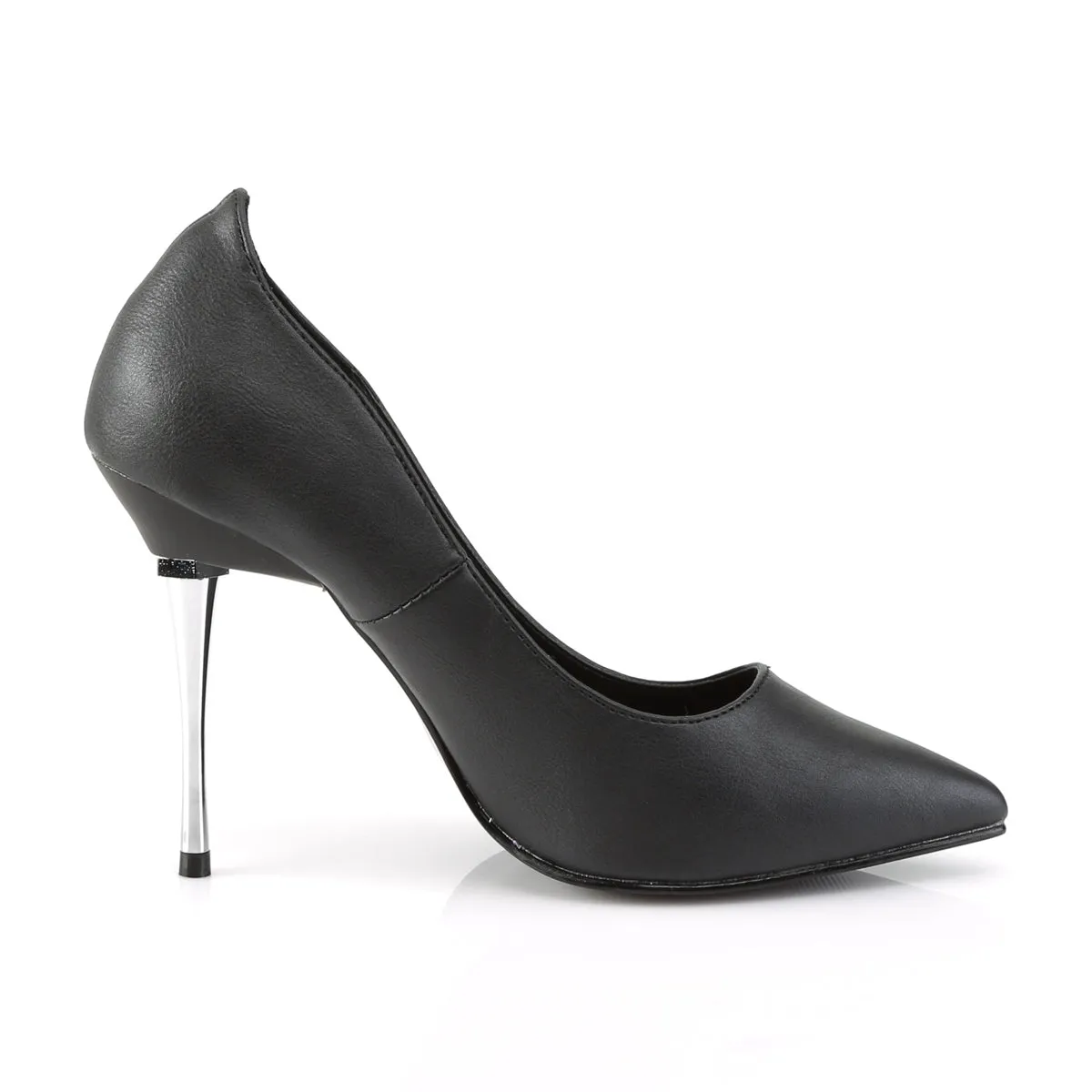 PLEASER APPEAL-20 BLK FAUX LEATHER