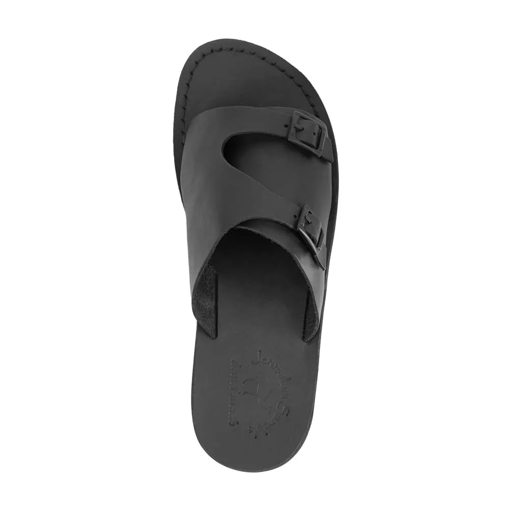 Seth - Leather Slide Sandal | Black