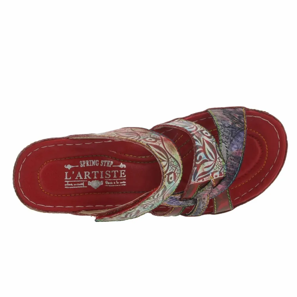 Spring Step Shoes Caiman Hand Painted Sandals