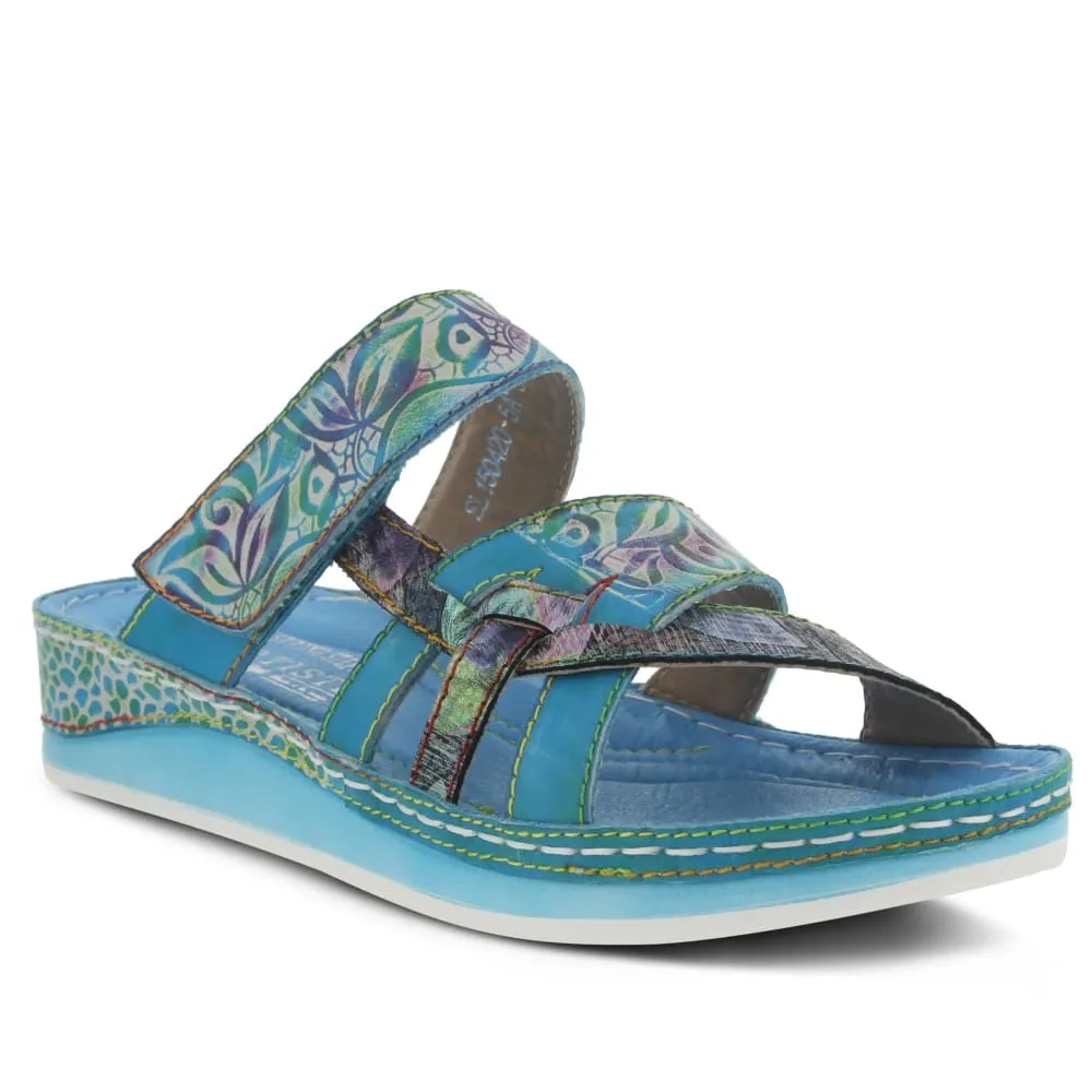 Spring Step Shoes Caiman Hand Painted Sandals