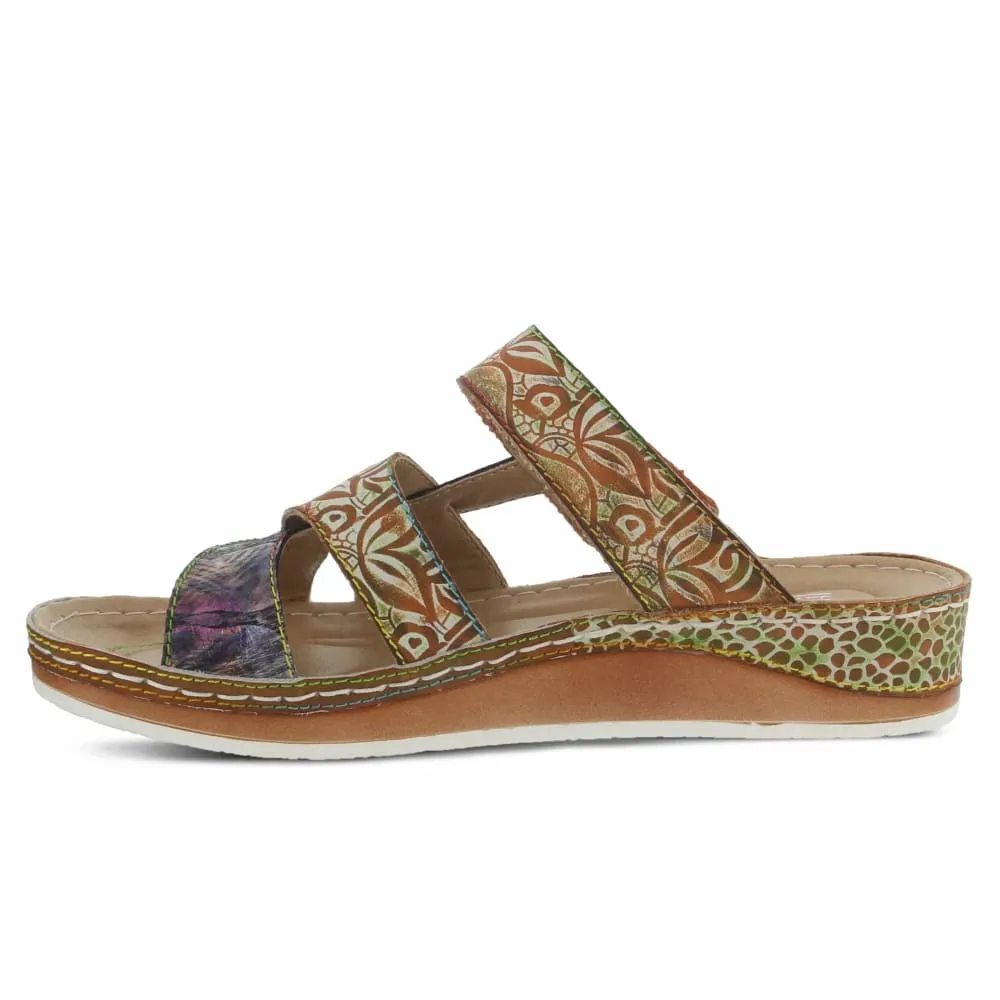 Spring Step Shoes Caiman Hand Painted Sandals