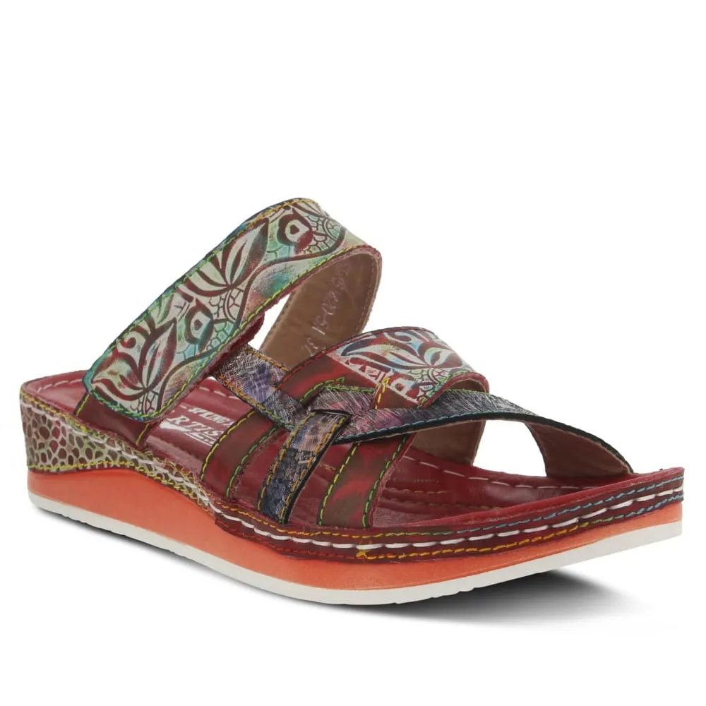 Spring Step Shoes Caiman Hand Painted Sandals