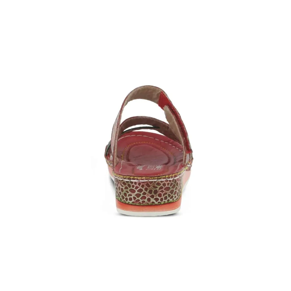 Spring Step Shoes Caiman Hand Painted Sandals