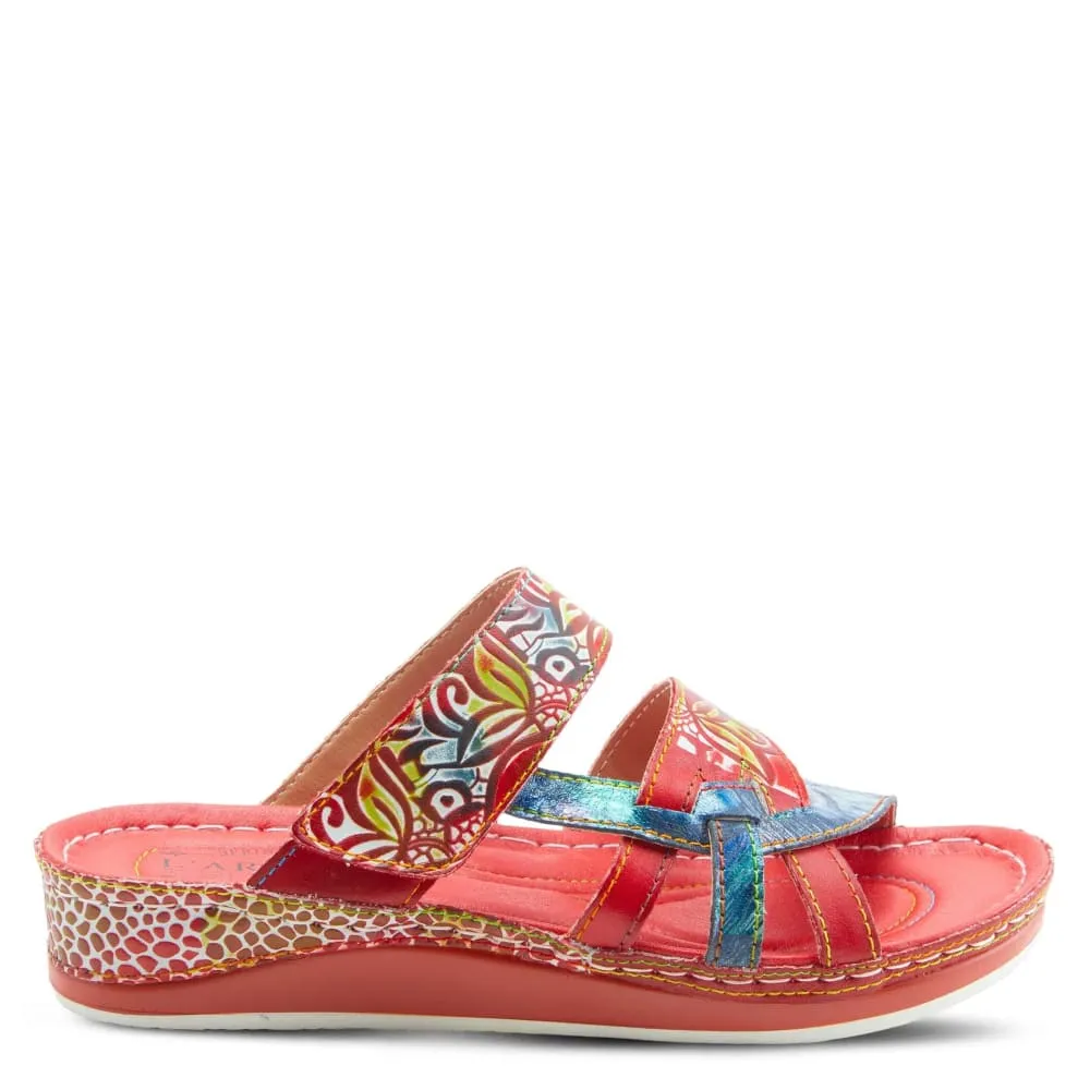Spring Step Shoes Caiman Hand Painted Sandals