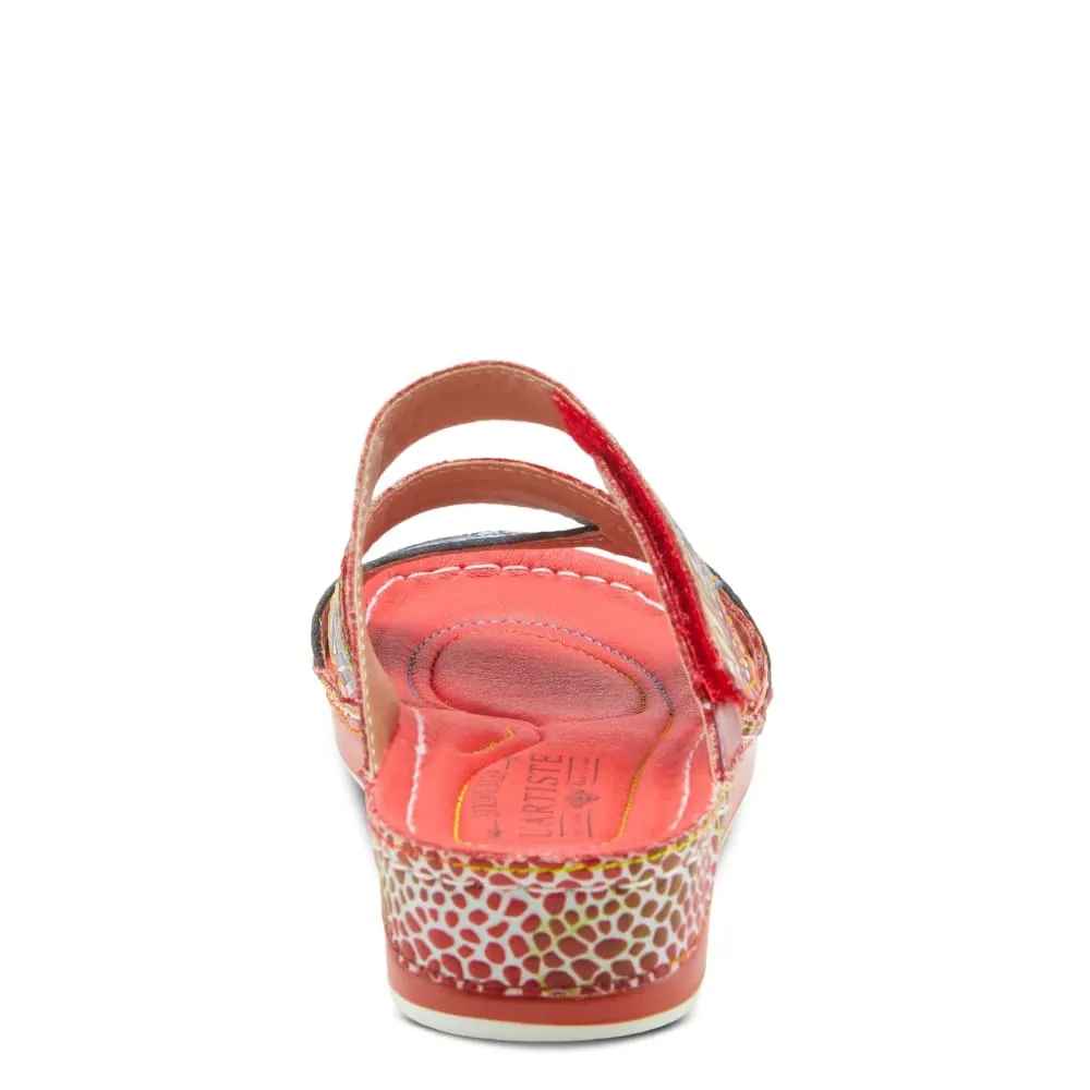 Spring Step Shoes Caiman Hand Painted Sandals