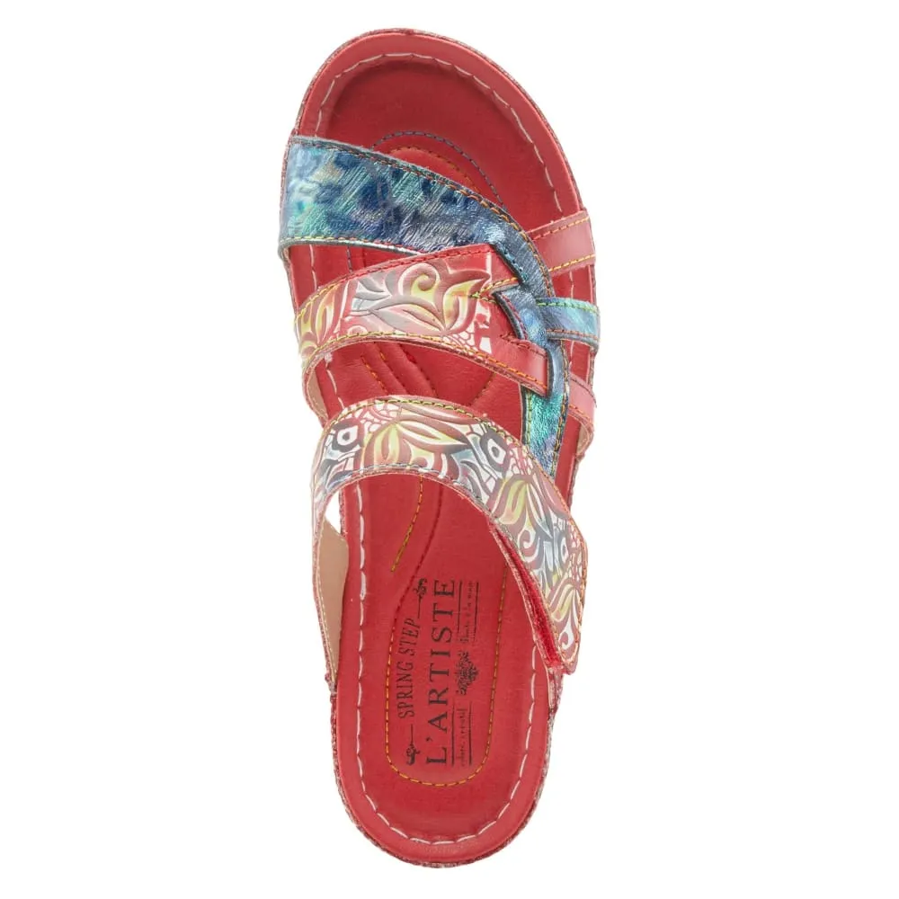 Spring Step Shoes Caiman Hand Painted Sandals
