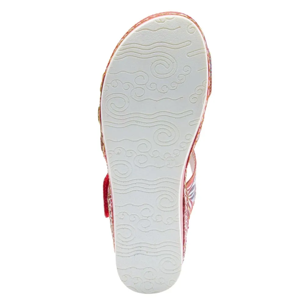 Spring Step Shoes Caiman Hand Painted Sandals