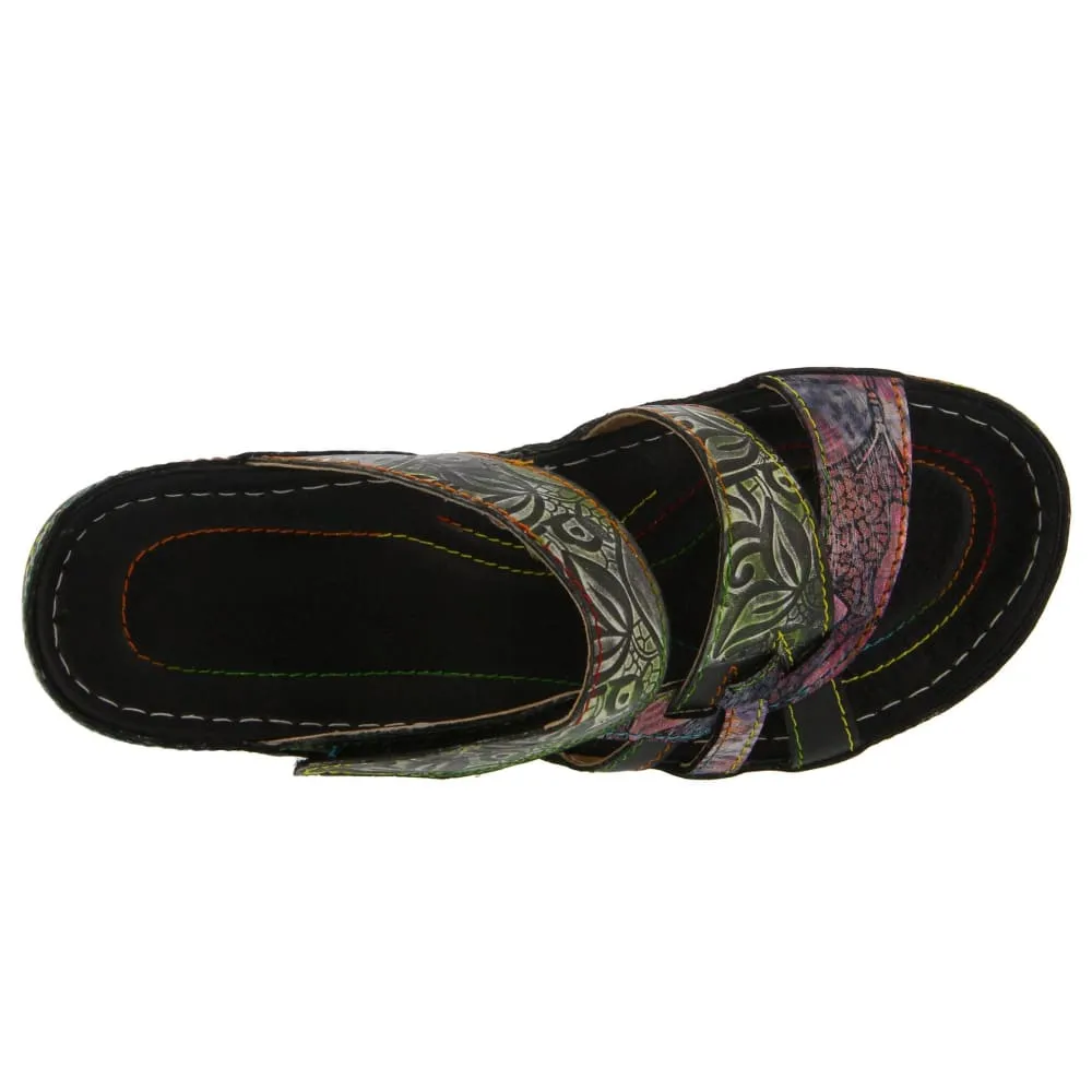 Spring Step Shoes Caiman Hand Painted Sandals