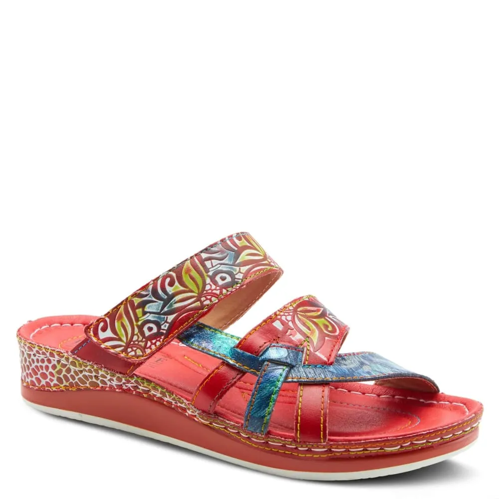 Spring Step Shoes Caiman Hand Painted Sandals