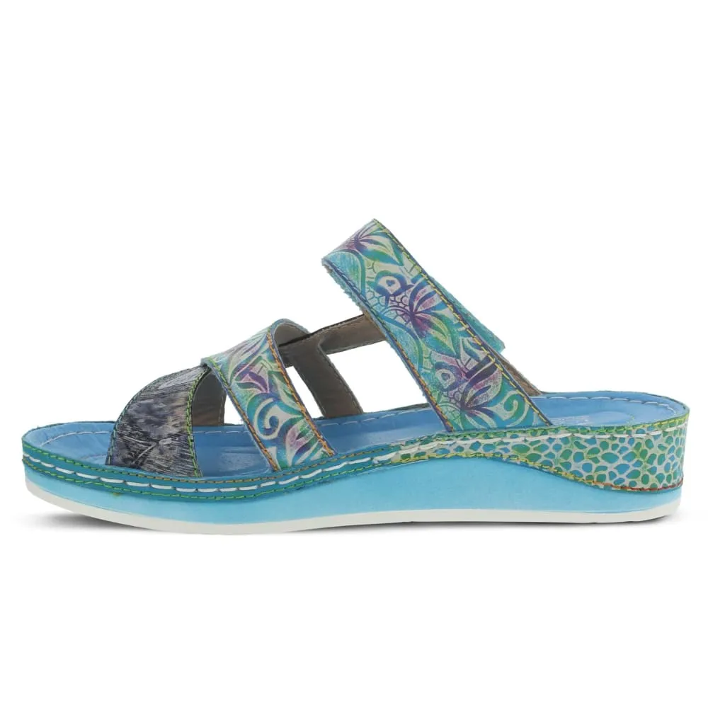 Spring Step Shoes Caiman Hand Painted Sandals