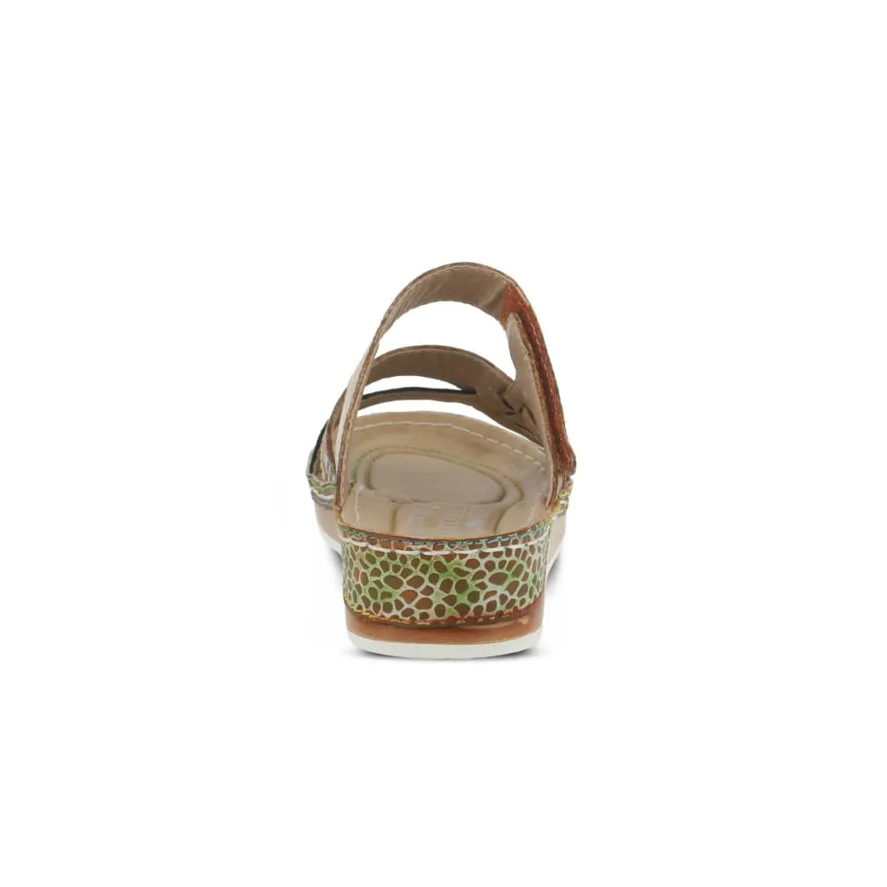 Spring Step Shoes Caiman Hand Painted Sandals