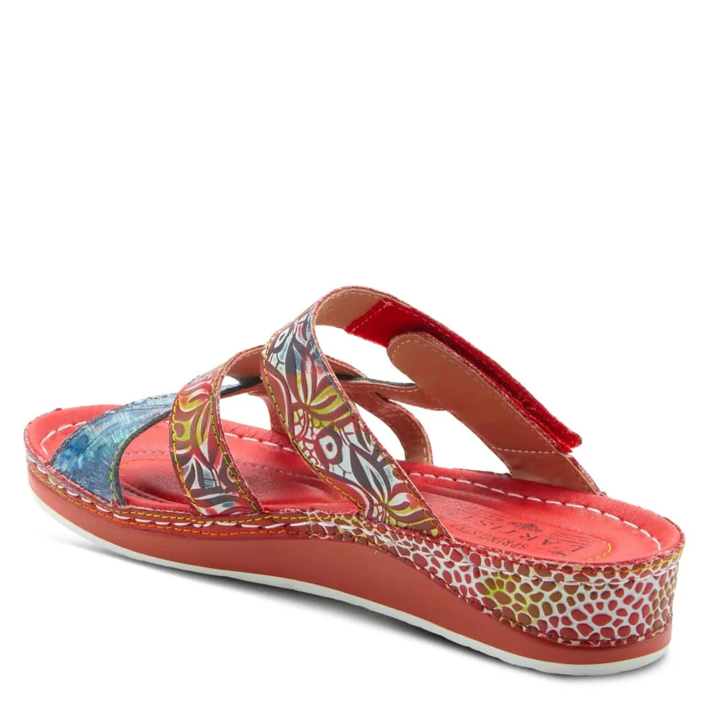 Spring Step Shoes Caiman Hand Painted Sandals