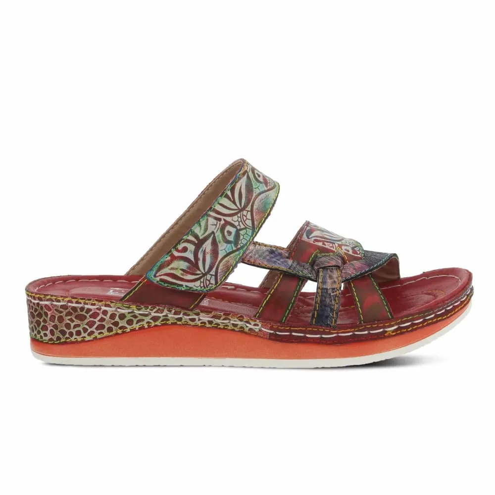 Spring Step Shoes Caiman Hand Painted Sandals