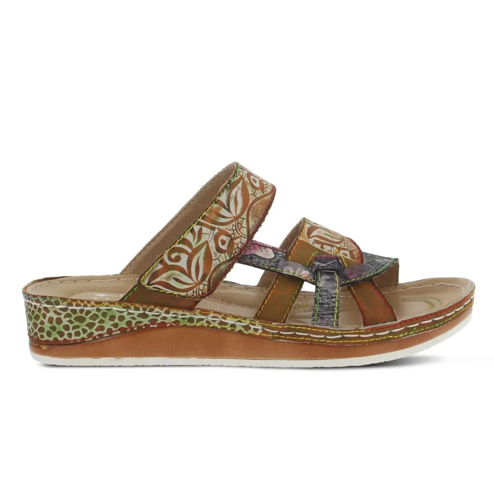 Spring Step Shoes Caiman Hand Painted Sandals
