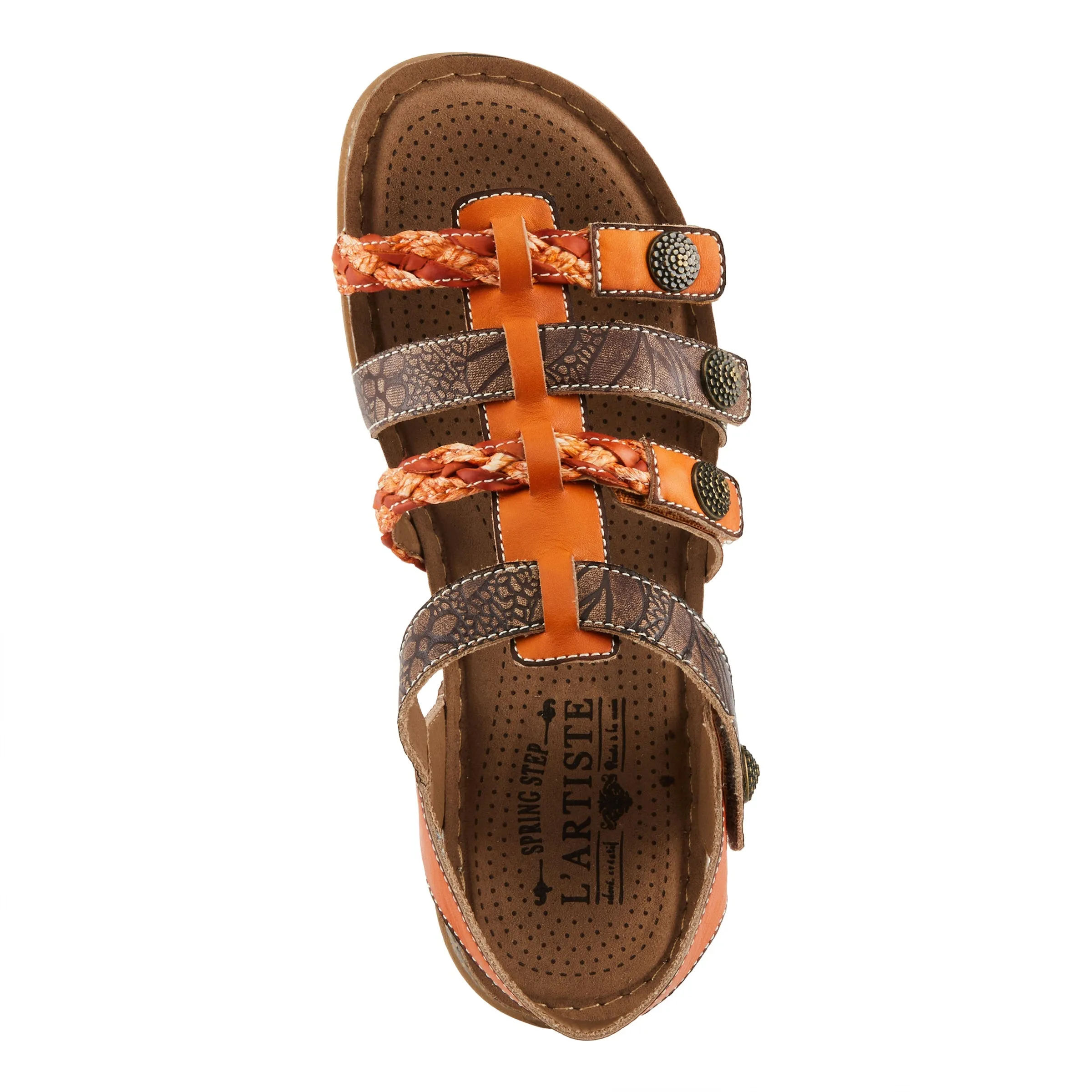 Spring Step Shoes  L'Artiste Delila Sandals Women’s Leather Adjustable 1" Heel