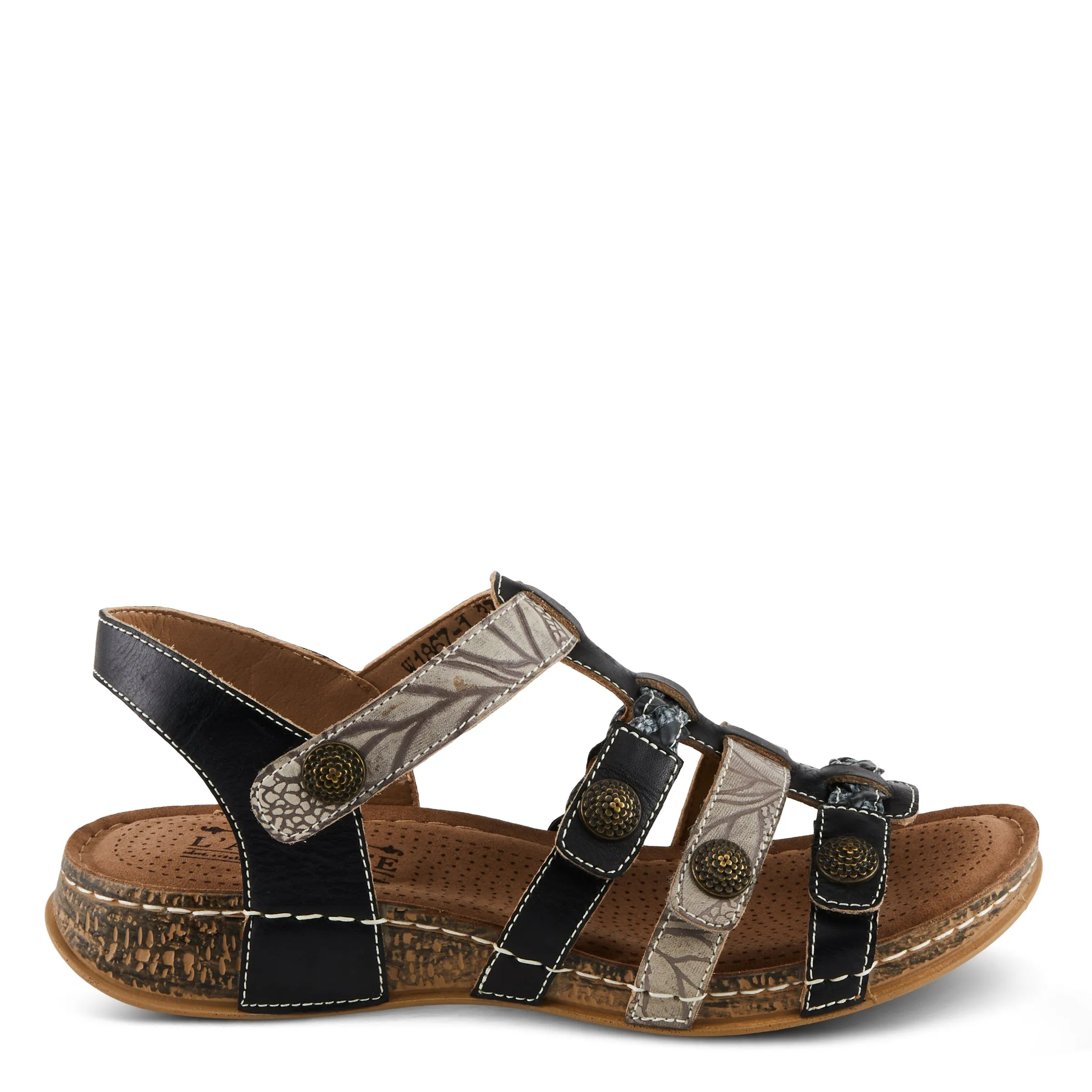 Spring Step Shoes  L'Artiste Delila Sandals Women’s Leather Adjustable 1" Heel