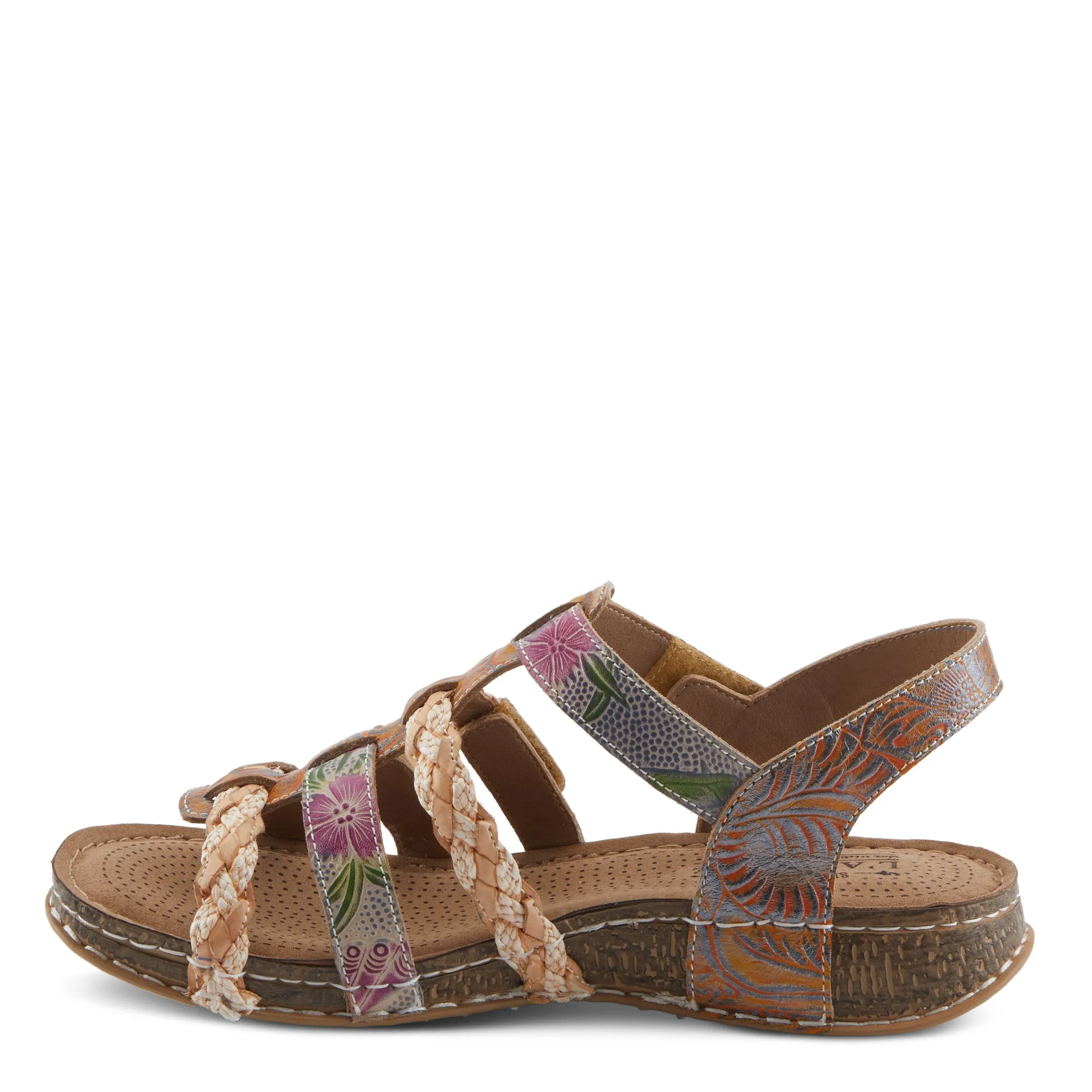 Spring Step Shoes  L'Artiste Delila Sandals Women’s Leather Adjustable 1" Heel