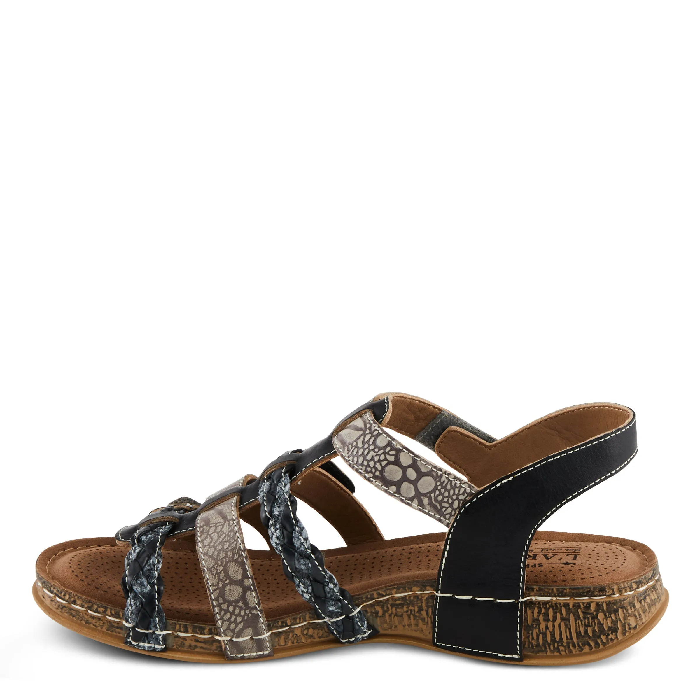 Spring Step Shoes  L'Artiste Delila Sandals Women’s Leather Adjustable 1" Heel