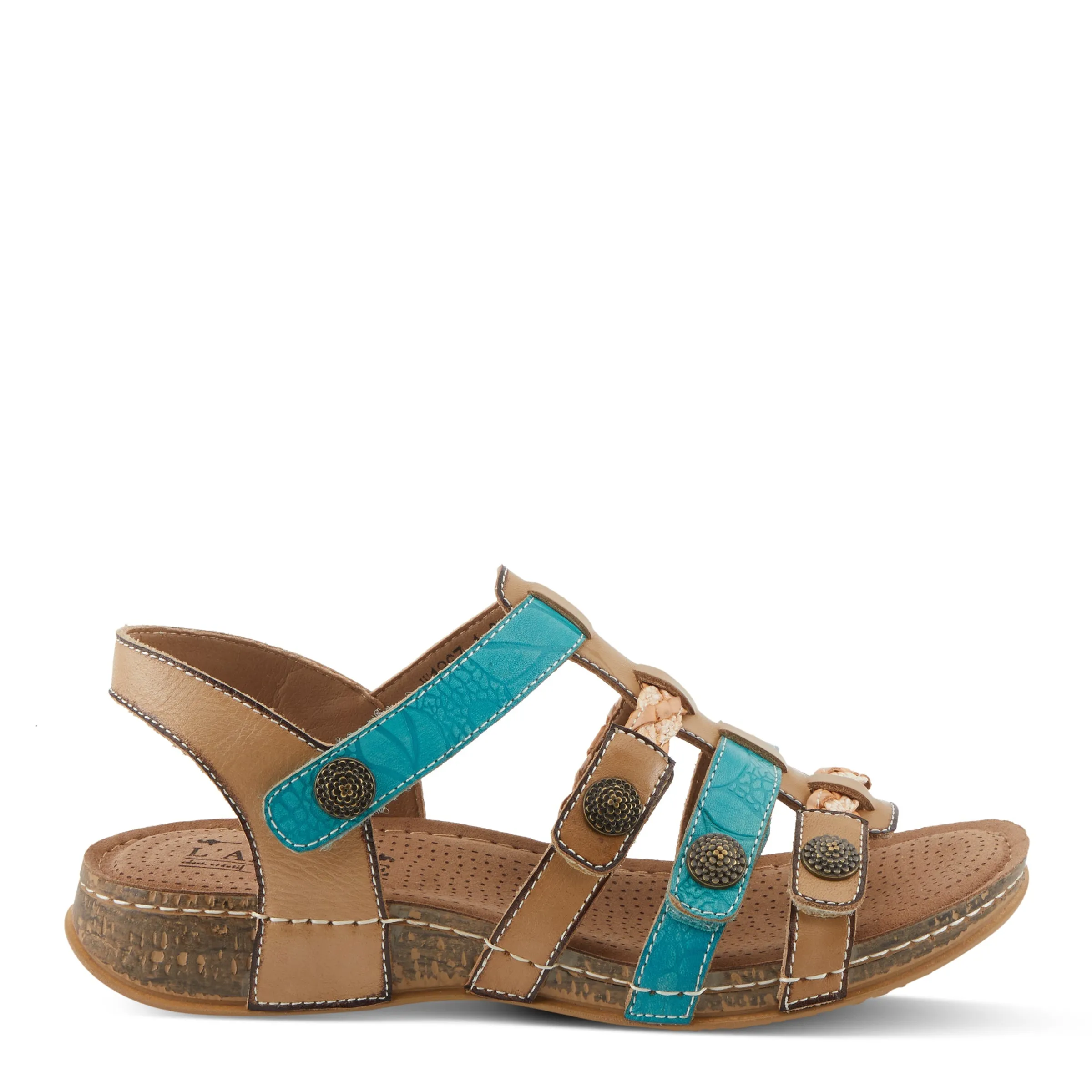 Spring Step Shoes  L'Artiste Delila Sandals Women’s Leather Adjustable 1" Heel