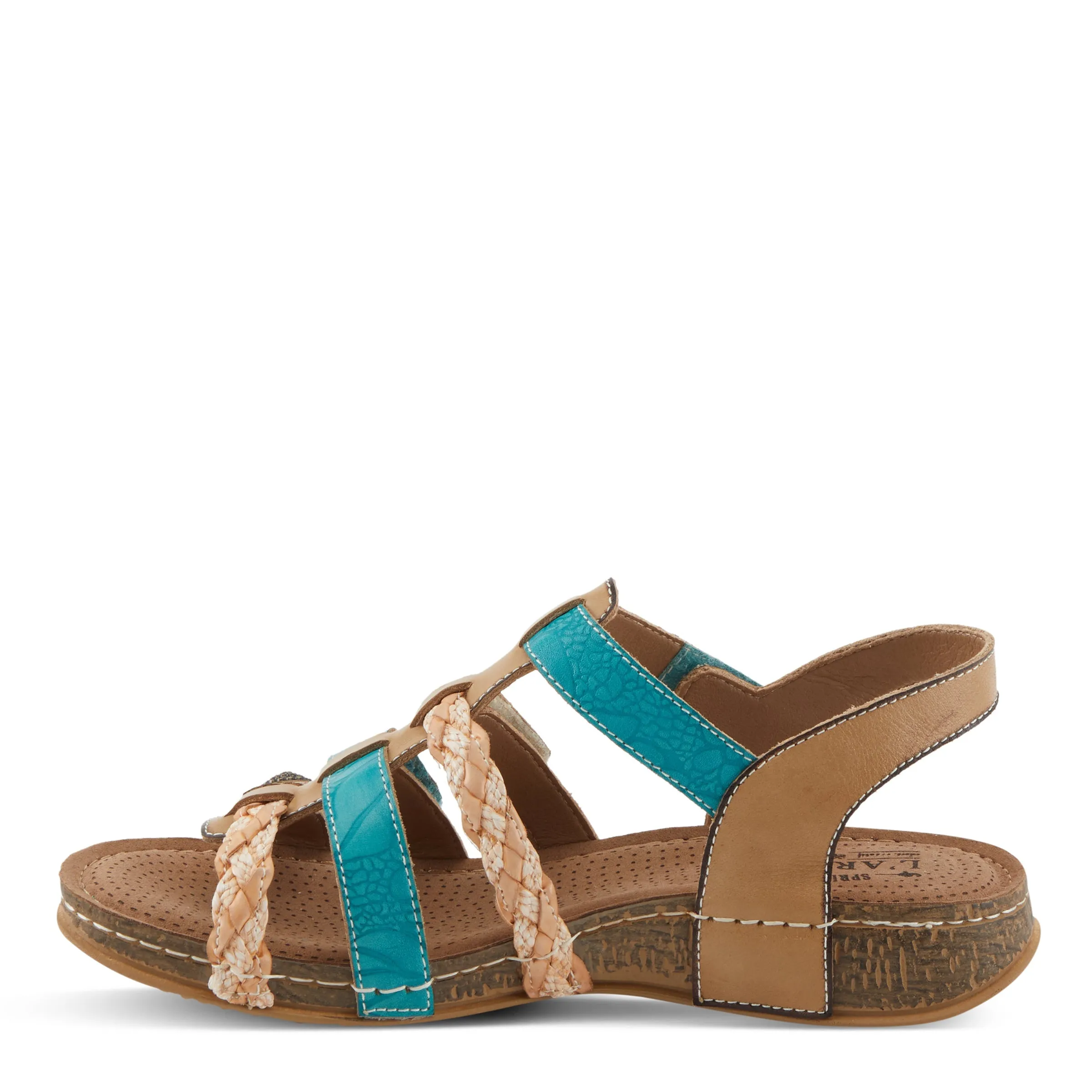 Spring Step Shoes  L'Artiste Delila Sandals Women’s Leather Adjustable 1" Heel
