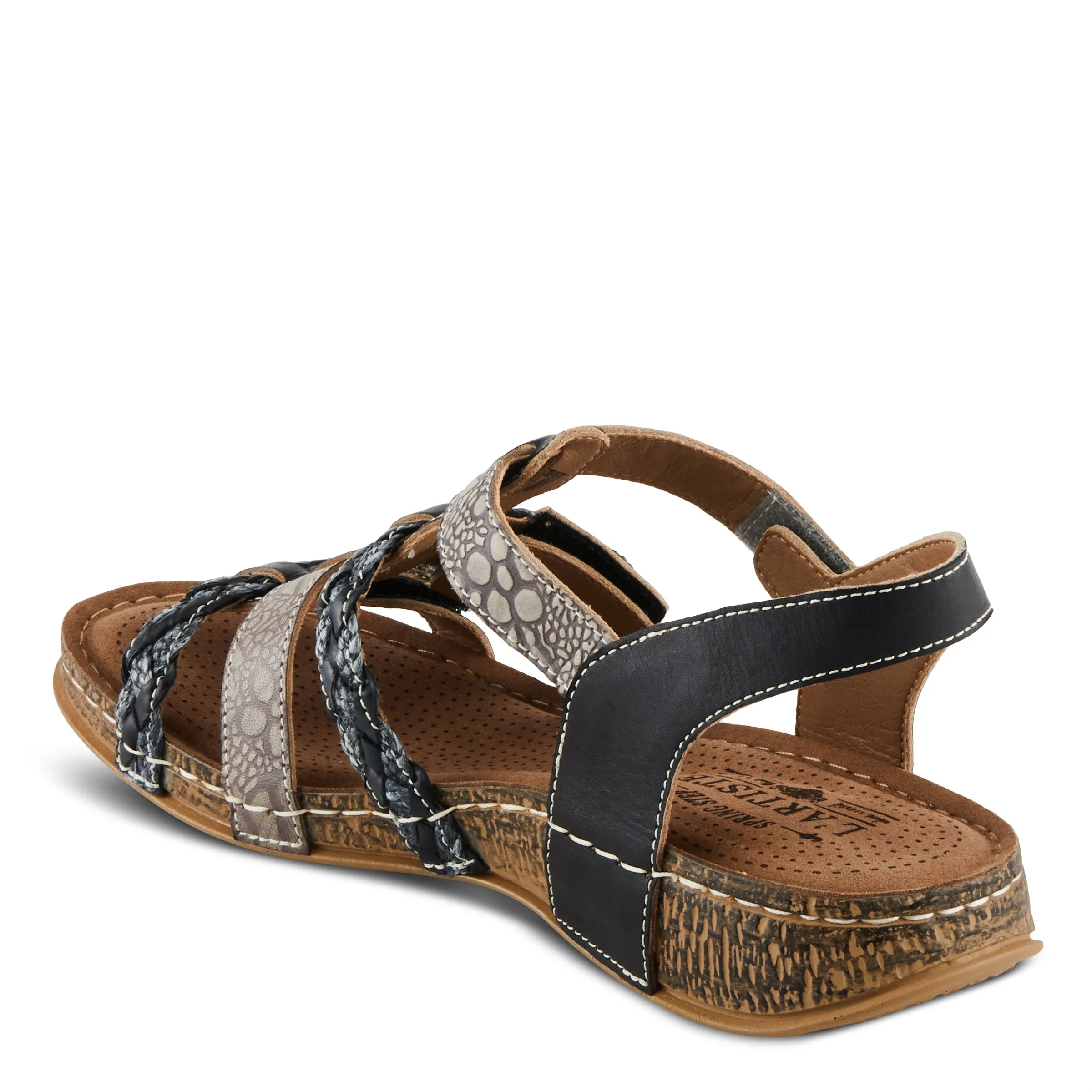 Spring Step Shoes  L'Artiste Delila Sandals Women’s Leather Adjustable 1" Heel