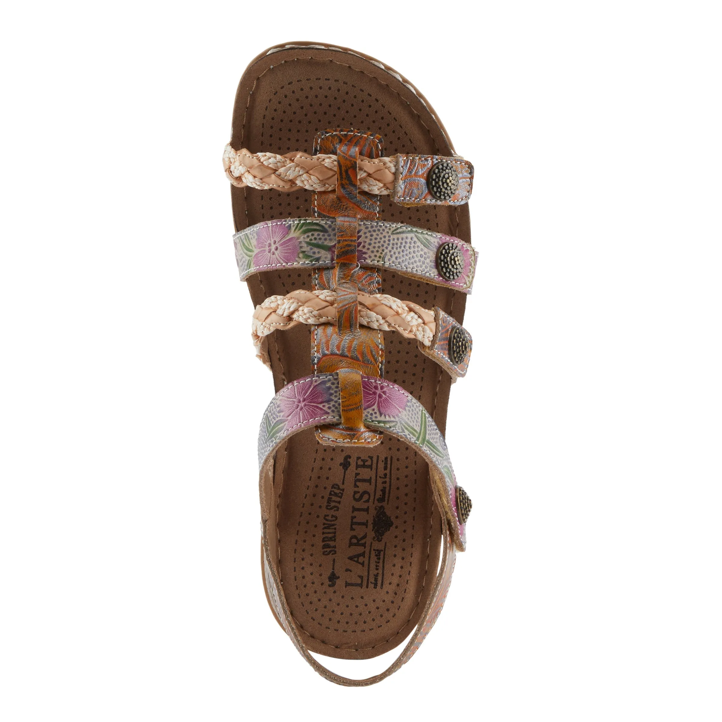 Spring Step Shoes  L'Artiste Delila Sandals Women’s Leather Adjustable 1" Heel