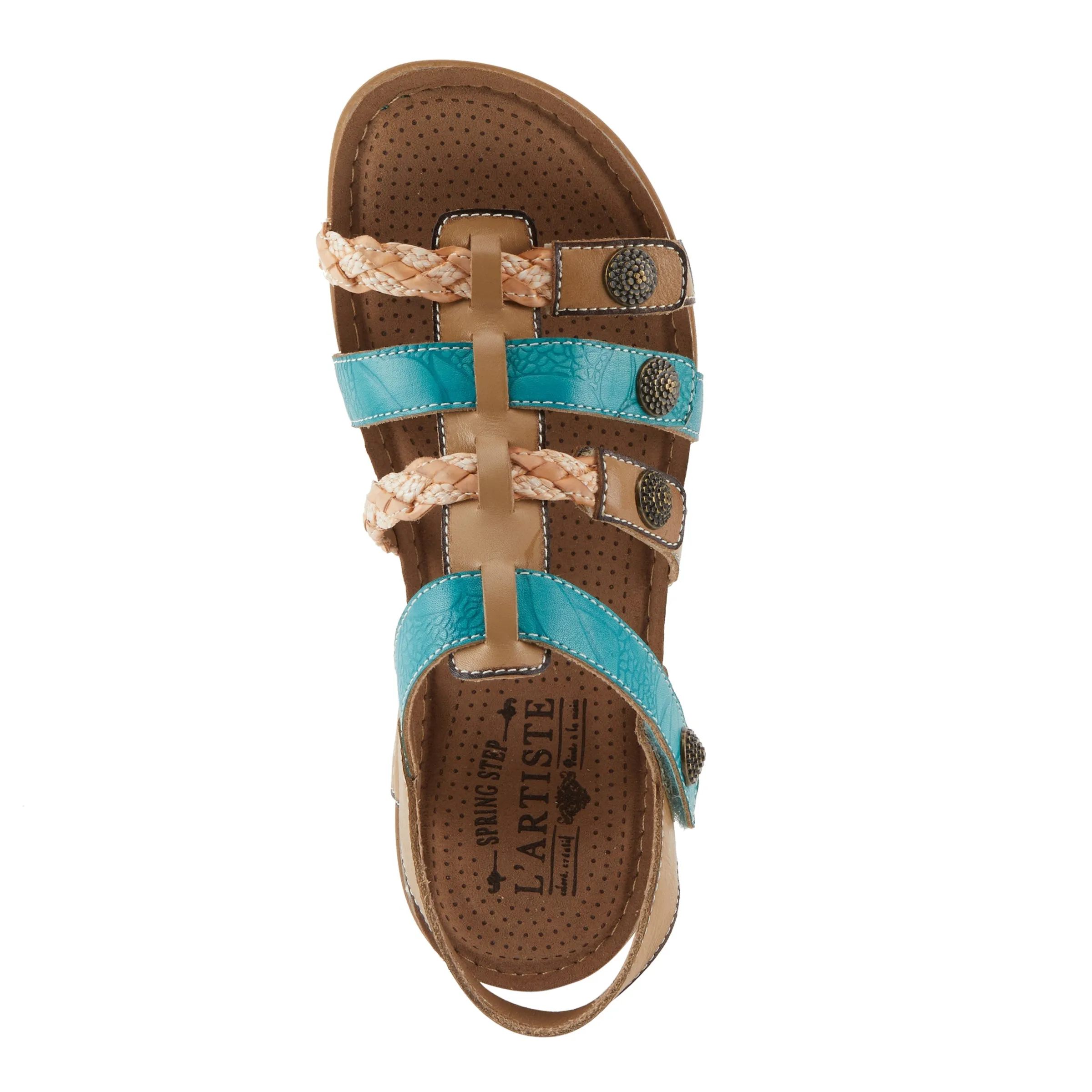 Spring Step Shoes  L'Artiste Delila Sandals Women’s Leather Adjustable 1" Heel
