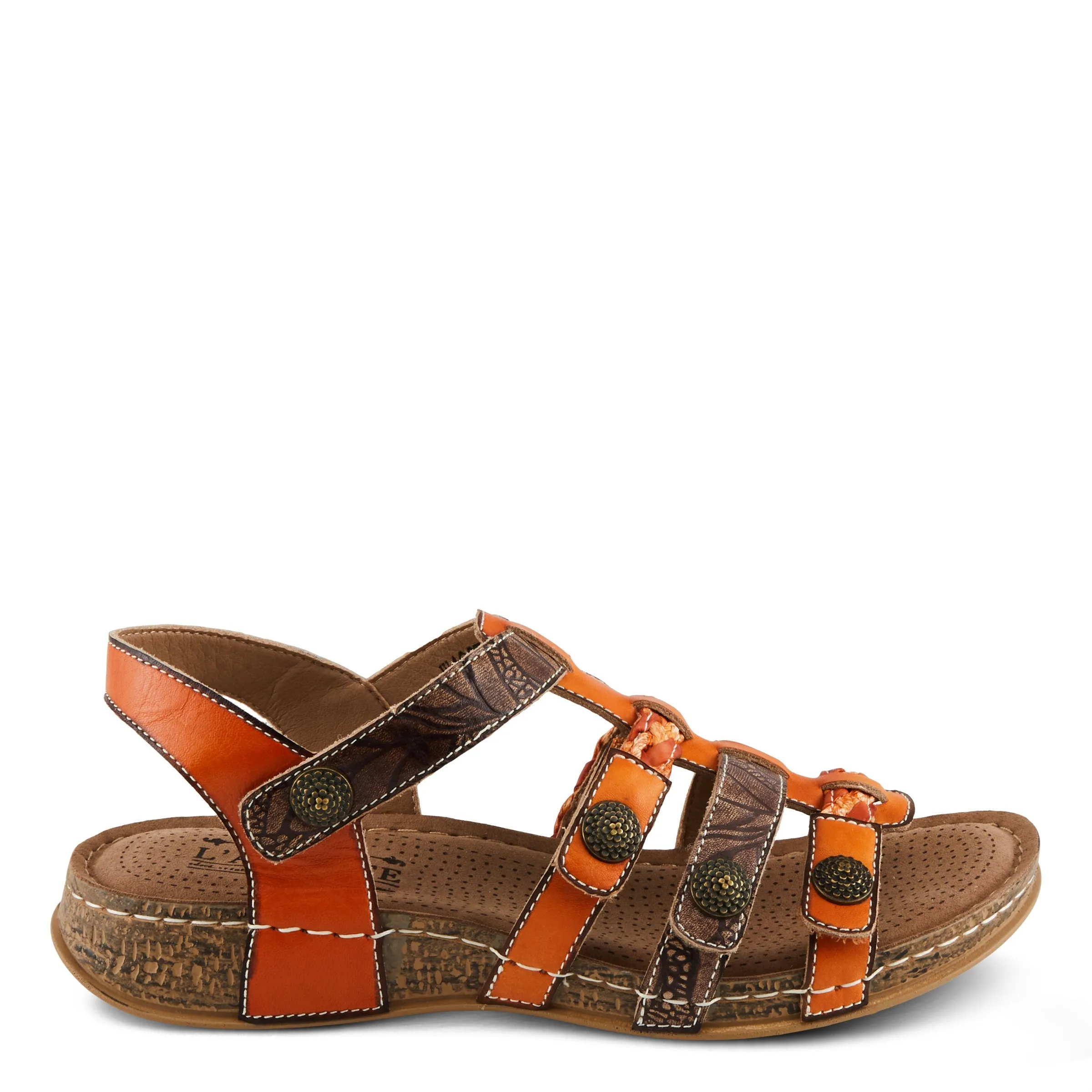 Spring Step Shoes  L'Artiste Delila Sandals Women’s Leather Adjustable 1" Heel