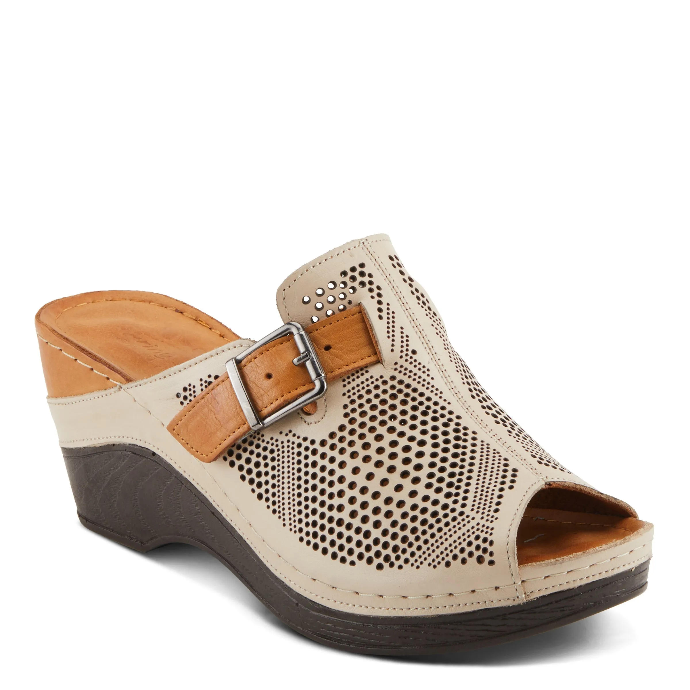 Spring Step Shoes Momelle Sandals Women’s Perforated Leather 3" Heel