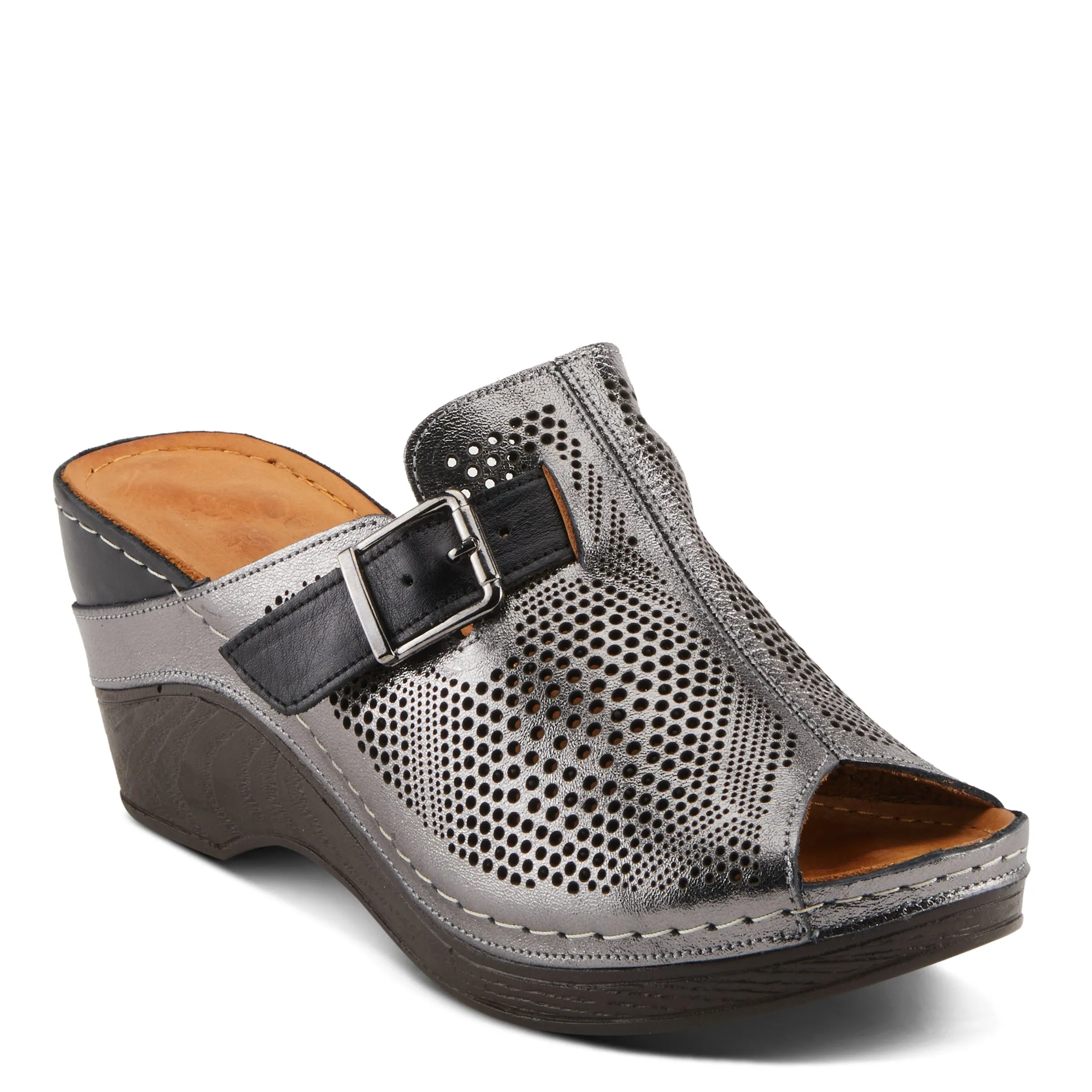 Spring Step Shoes Momelle Sandals Women’s Perforated Leather 3" Heel
