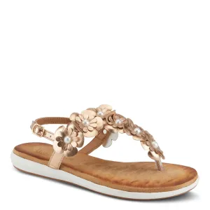 Spring Step Shoes  Patrizia Momento Women’s Vegan Thong Sandals With Flowers