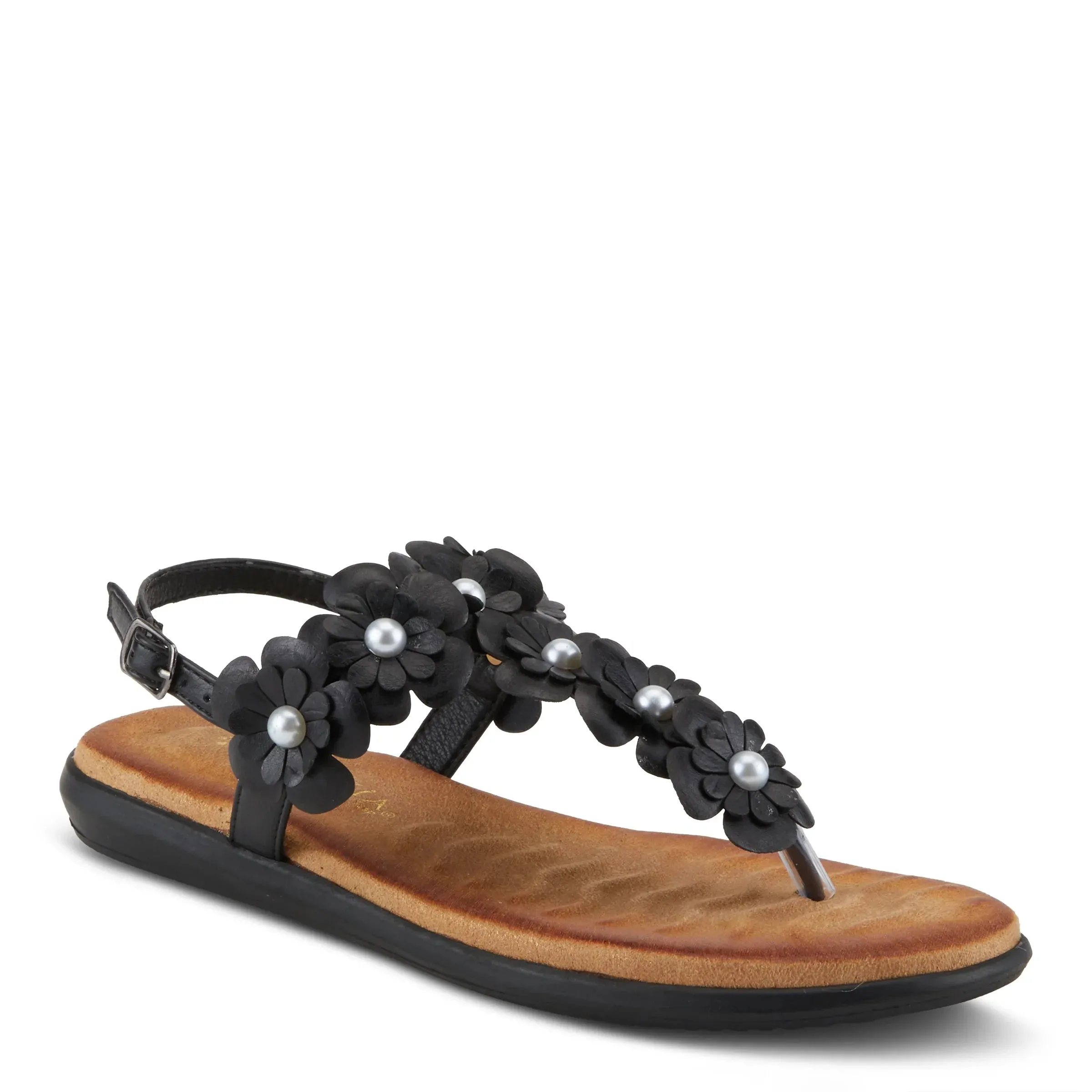 Spring Step Shoes  Patrizia Momento Women’s Vegan Thong Sandals With Flowers