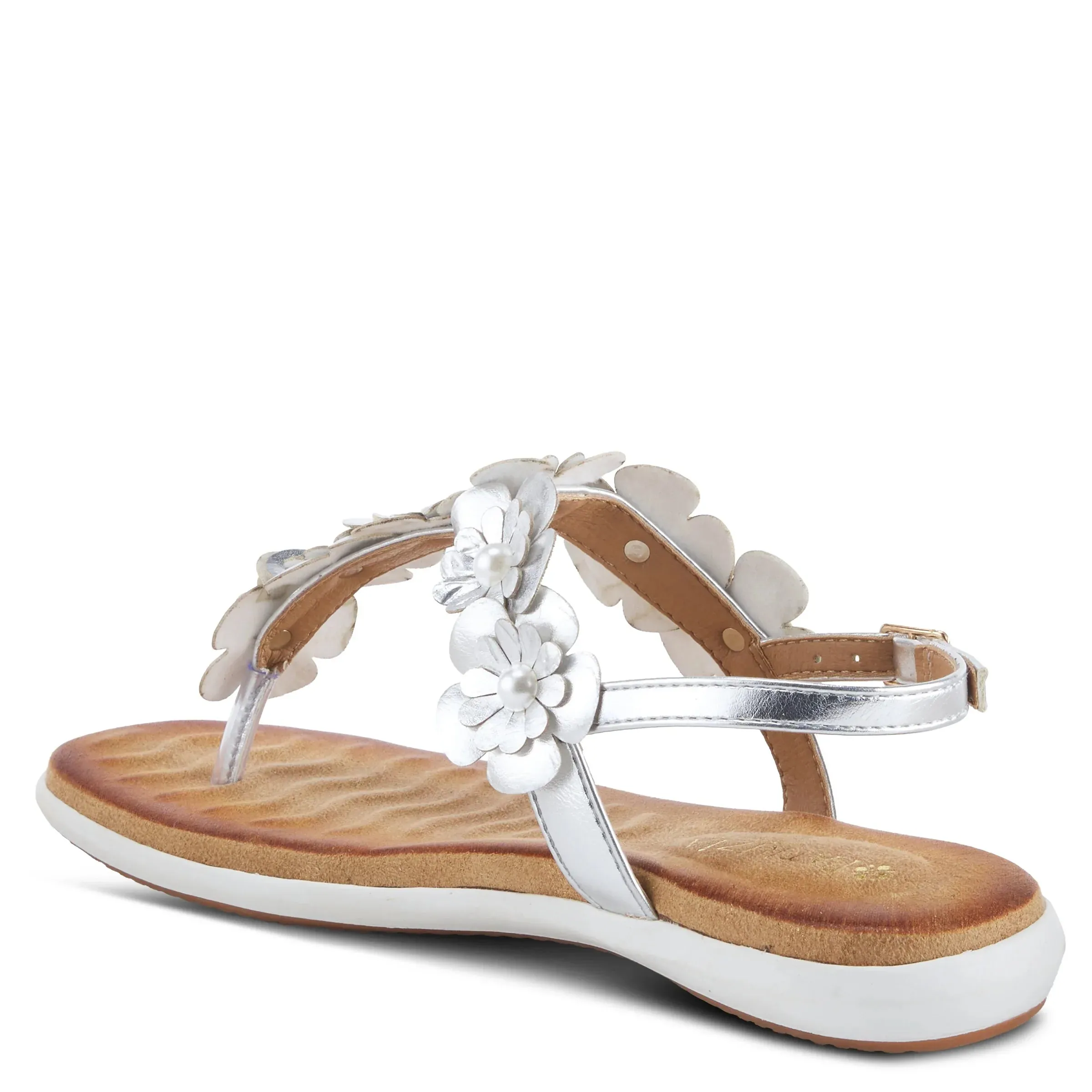 Spring Step Shoes  Patrizia Momento Women’s Vegan Thong Sandals With Flowers