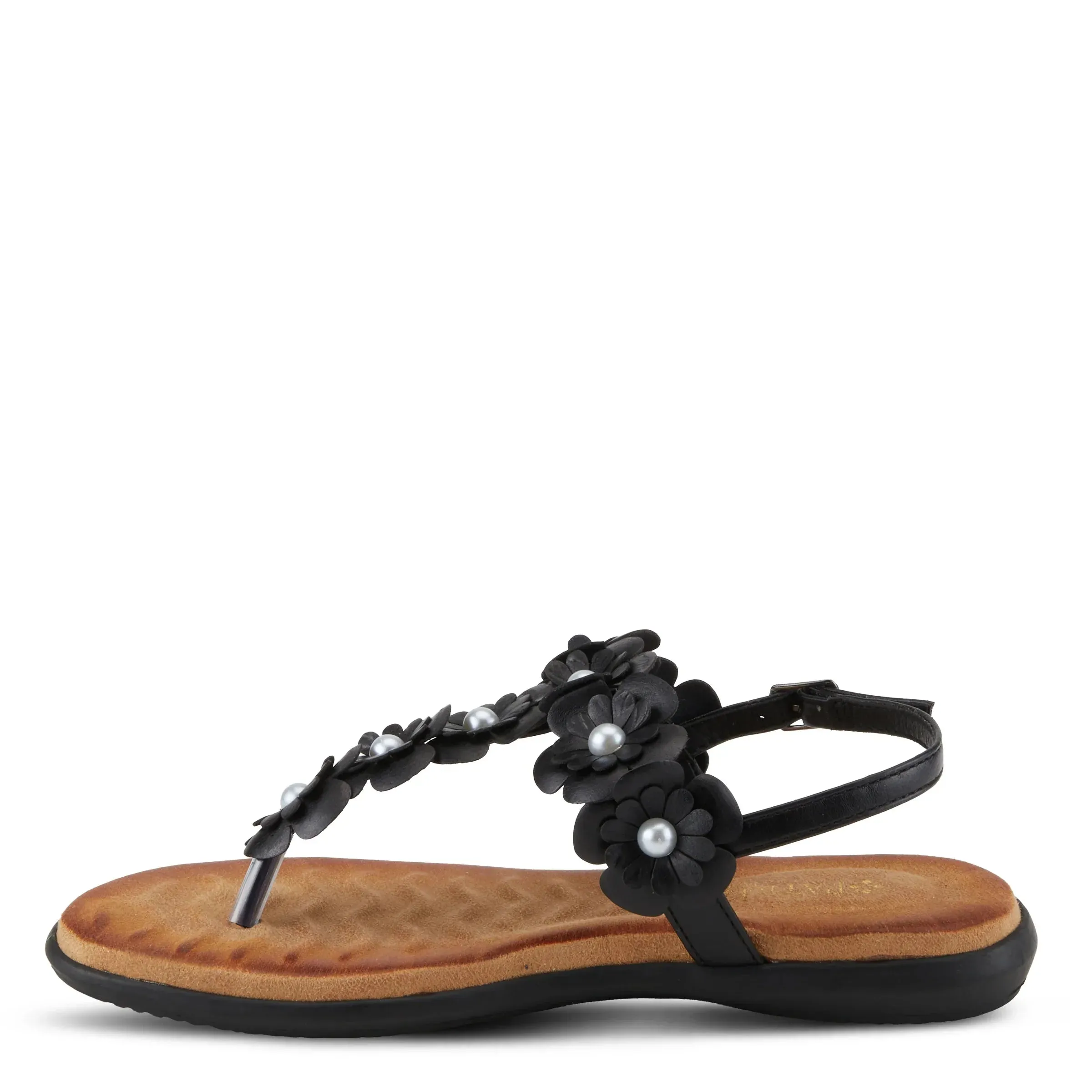 Spring Step Shoes  Patrizia Momento Women’s Vegan Thong Sandals With Flowers