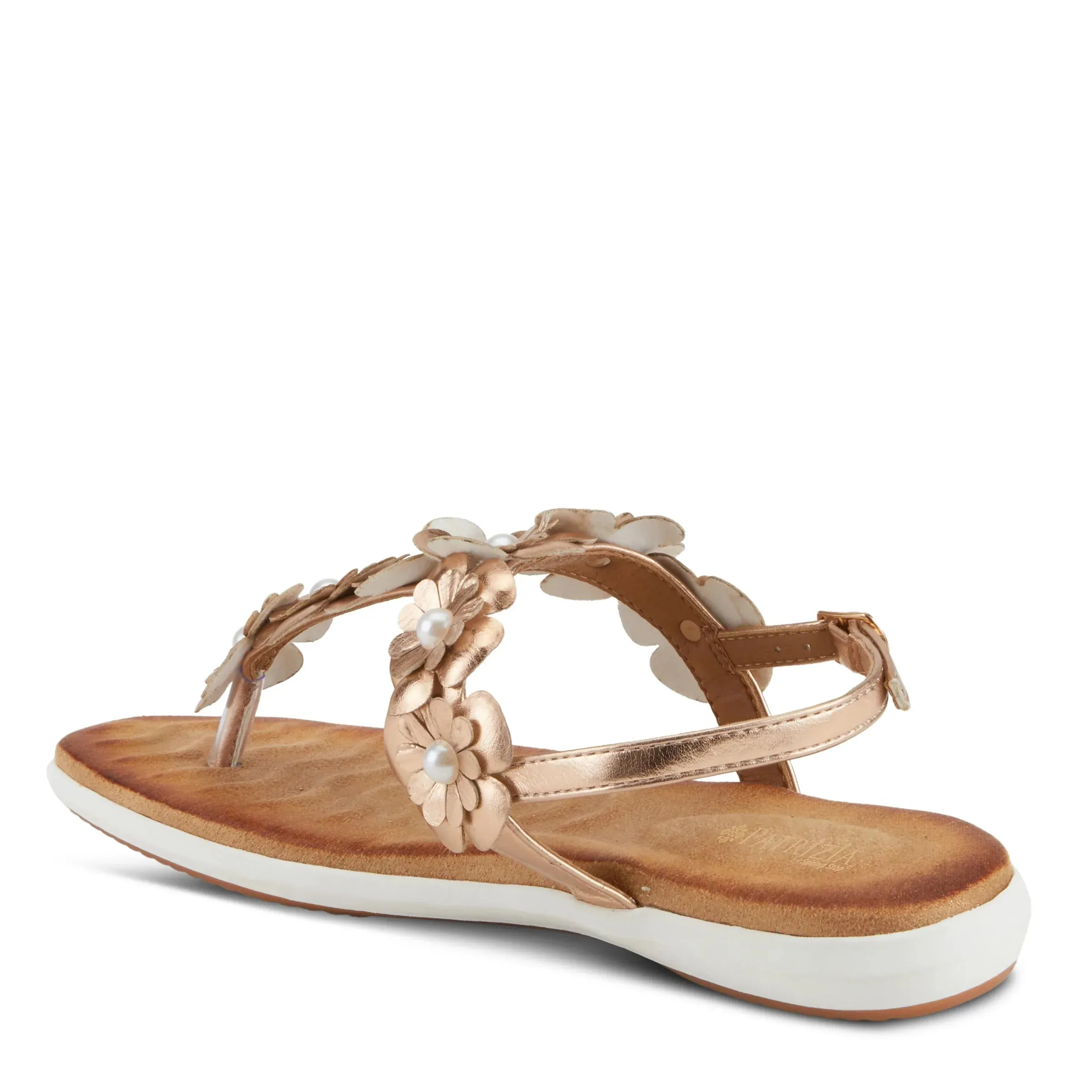Spring Step Shoes  Patrizia Momento Women’s Vegan Thong Sandals With Flowers