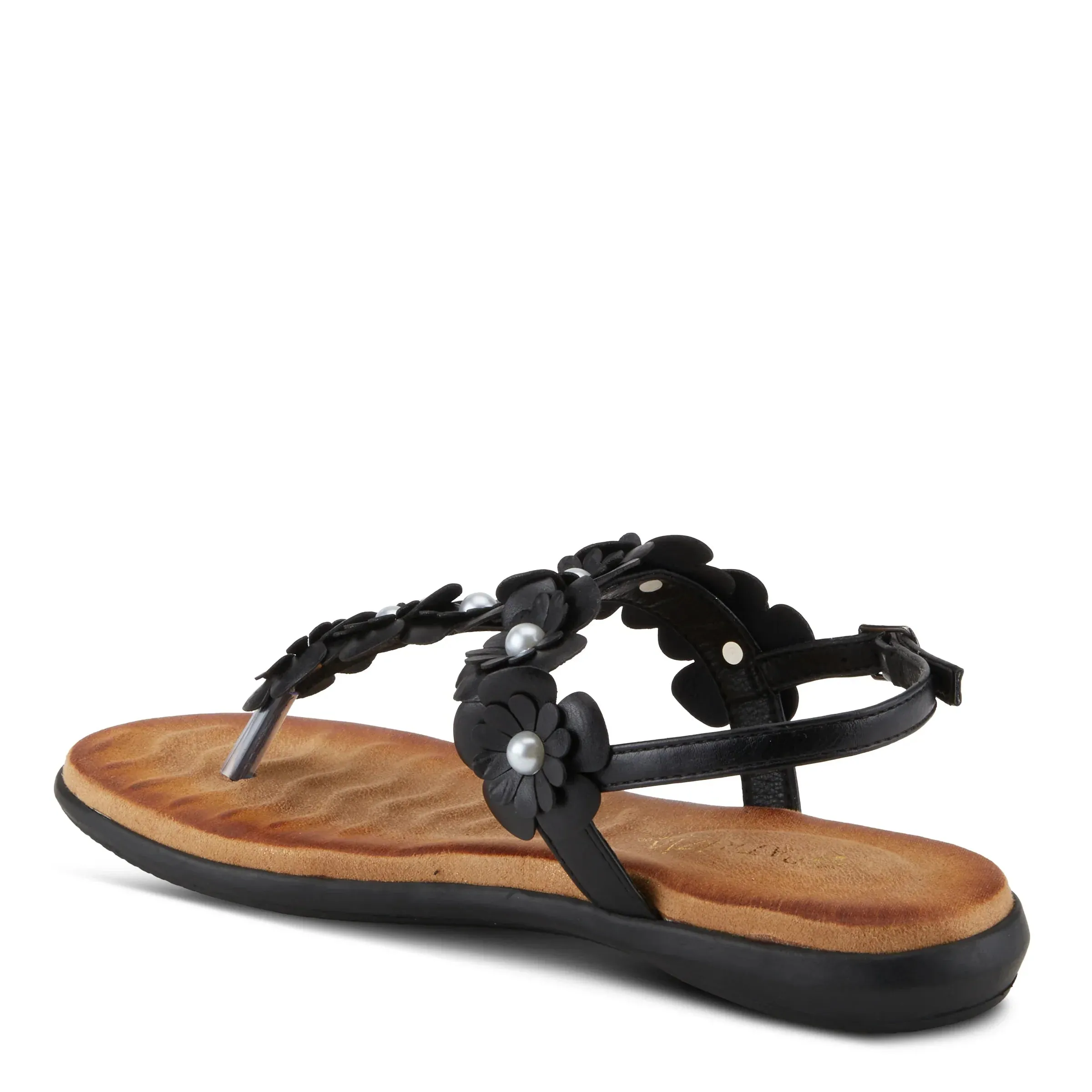 Spring Step Shoes  Patrizia Momento Women’s Vegan Thong Sandals With Flowers