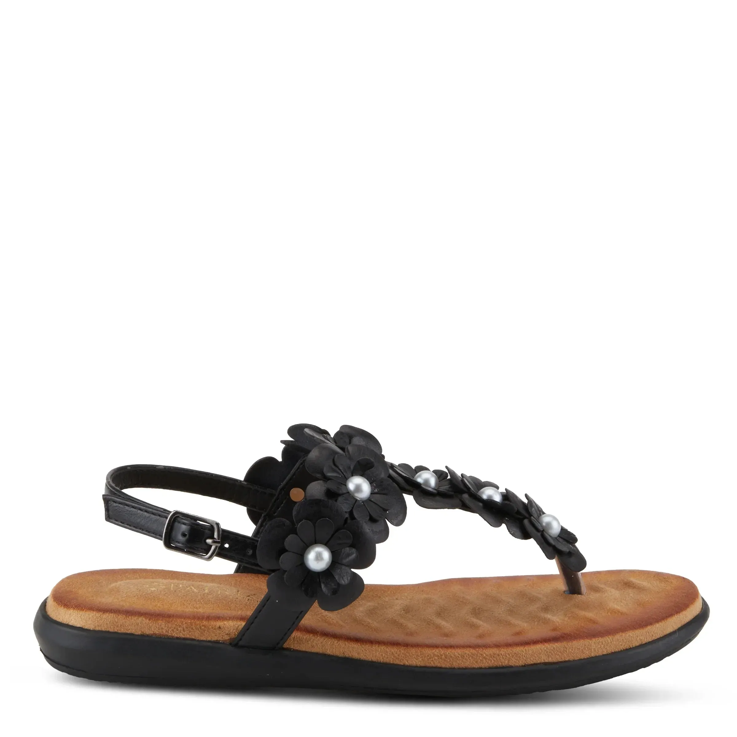 Spring Step Shoes  Patrizia Momento Women’s Vegan Thong Sandals With Flowers