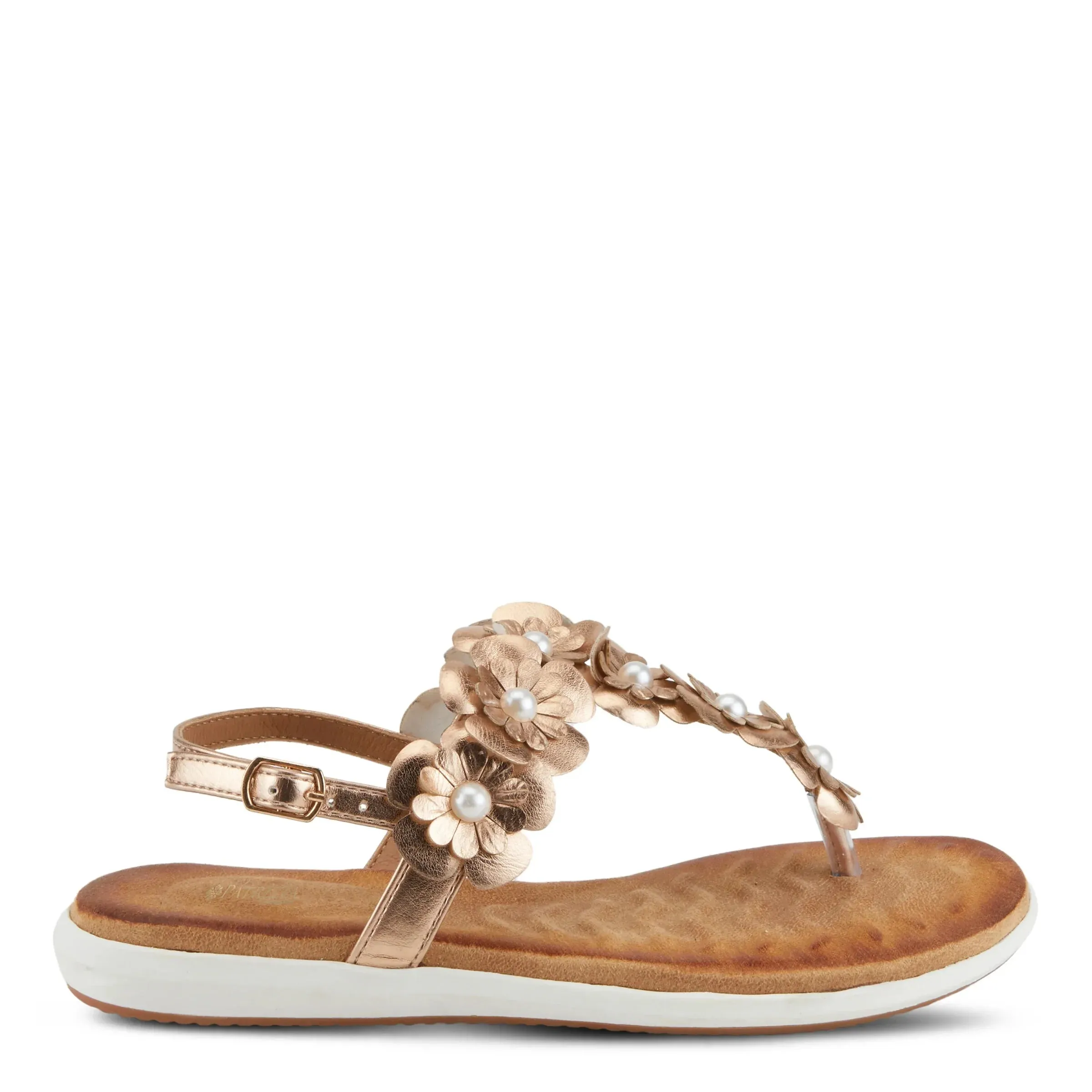 Spring Step Shoes  Patrizia Momento Women’s Vegan Thong Sandals With Flowers